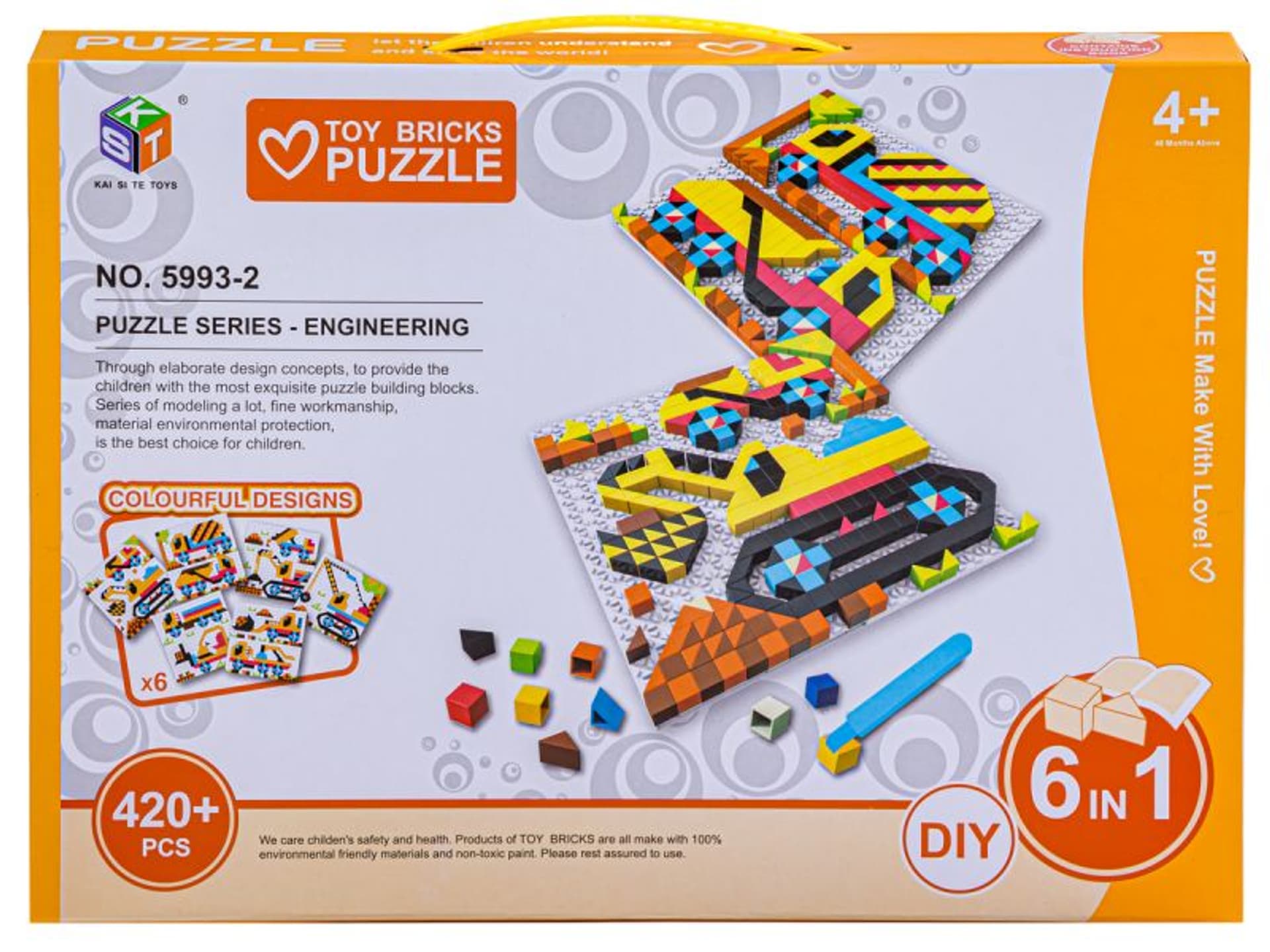 

Kreatywna Układanka, Mozaika, Puzzle, Klocki 420 El. Budowa