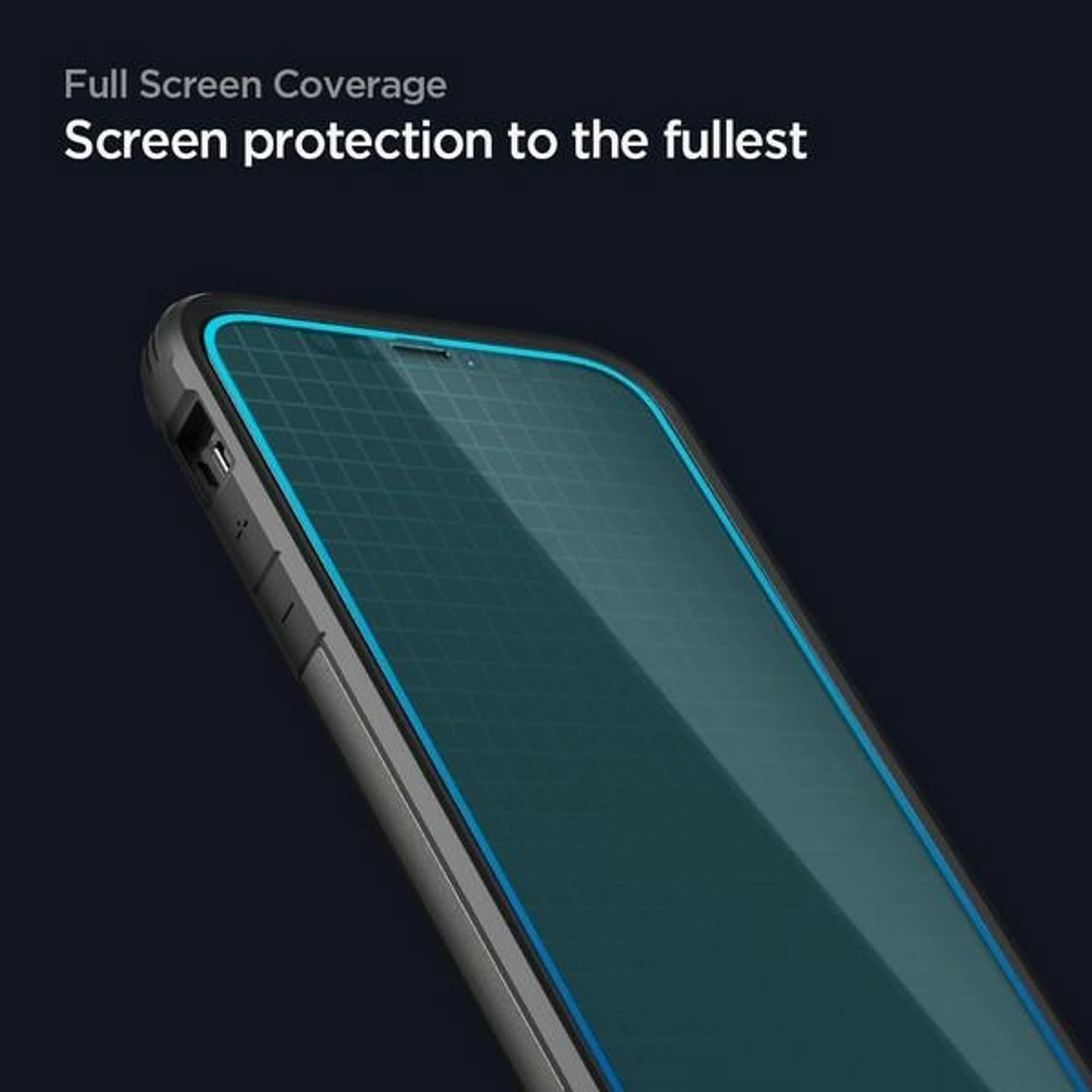 

Spigen Glass FC iPhone 12 Pro Max szkło hartowane czarna ramka AGL01468
