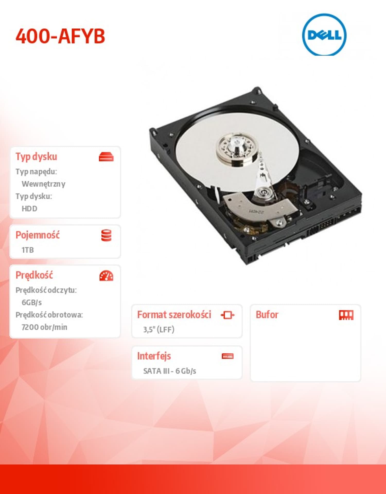 

#1TB 7.2K SATA 6Gbps 3.5 Non Hot-Plug