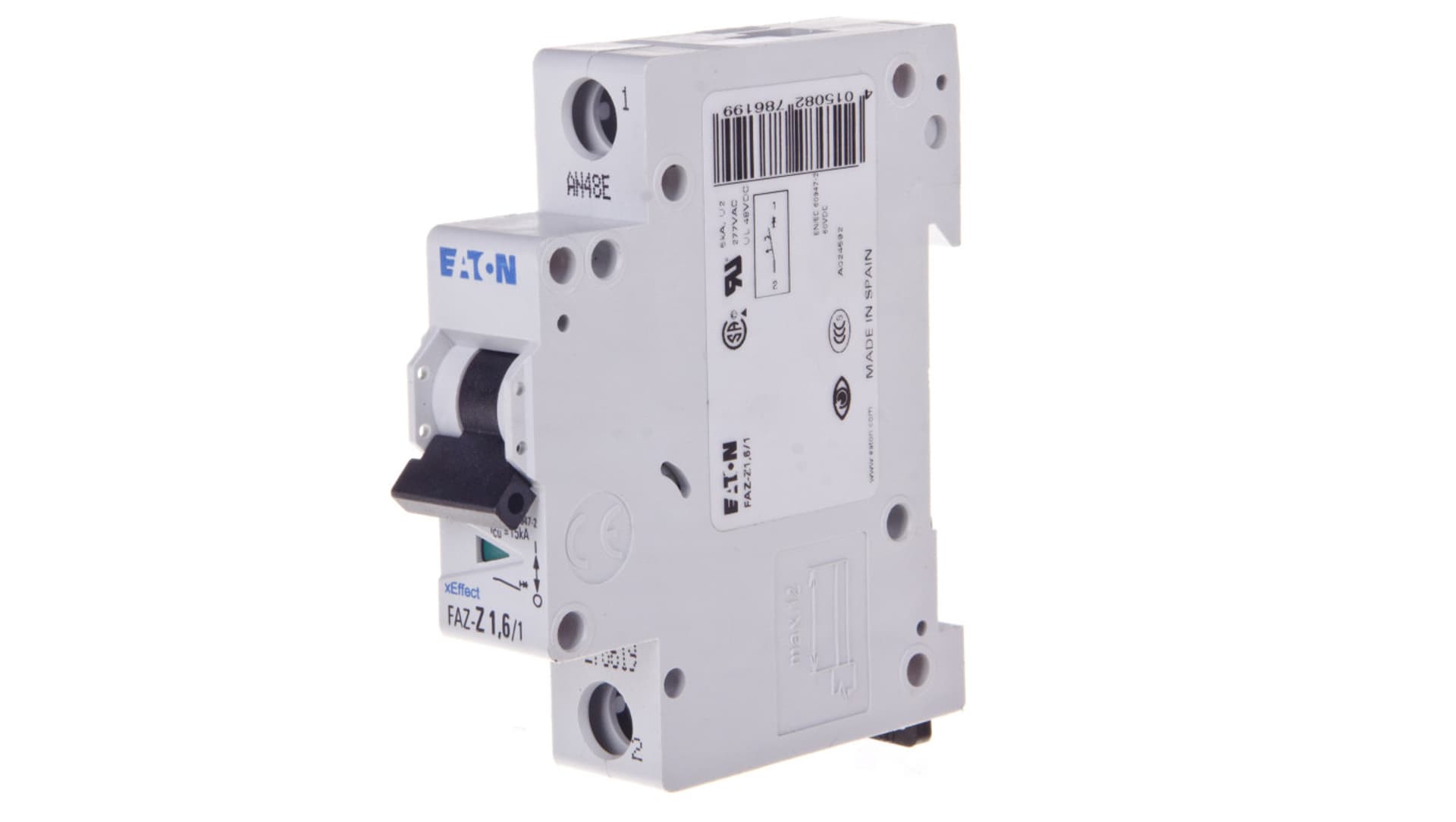 

Wyłącznik nadprądowy 1P Z 1.6A 15kA AC FAZ Z1,6/1 278619