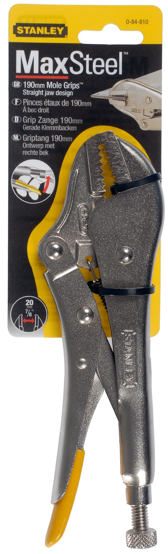 

848100 Szczypce morsea 177mm szczęki proste, Stanley 84-810