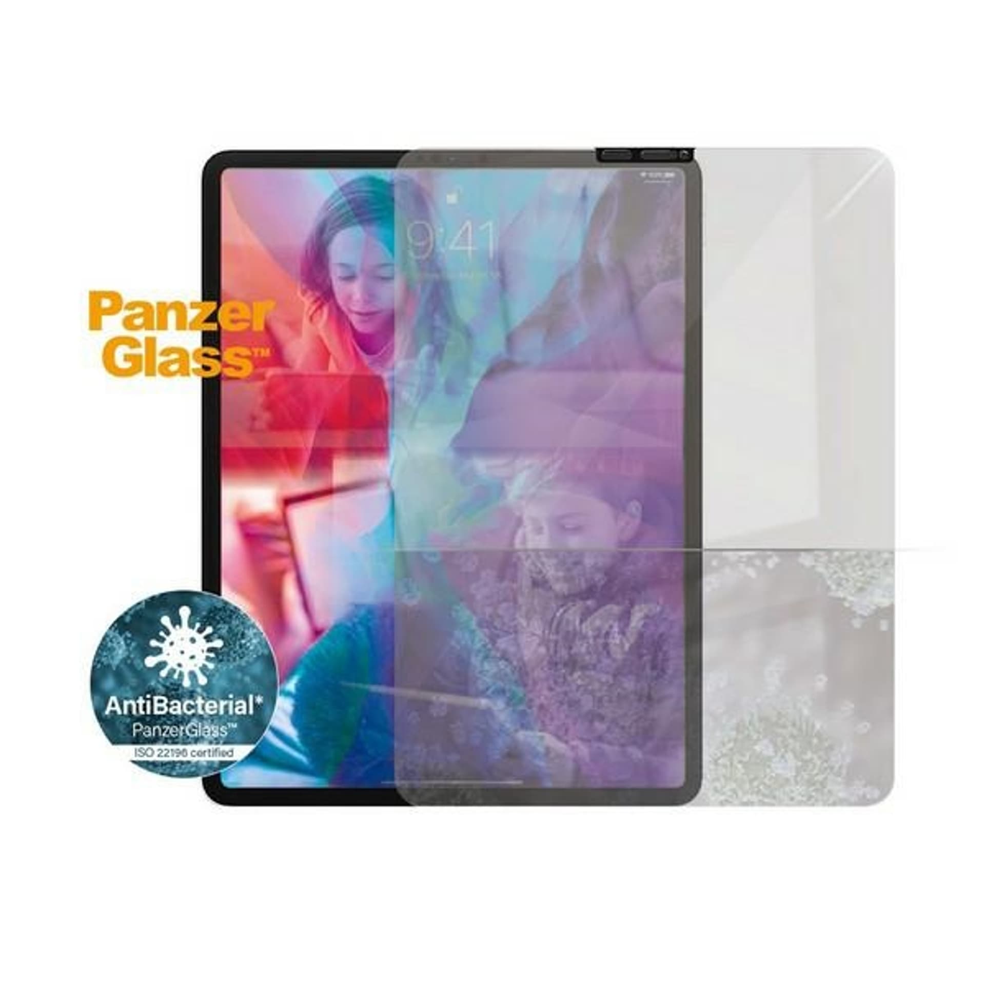 

PanzerGlass E2E Microfracture iPad Pro 12.9" (2018/2020/2021) CamSlider Case Friendly AntiBacterial czarny/black 2703, 2018/2020/2021) camslider case friendly antibacterial czarny/black 270