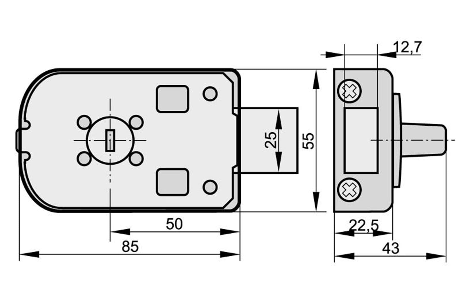 

ZAMEK NAWIERZCHNIOWY MINOS Z WKŁADKĄ 50MM BIAŁY