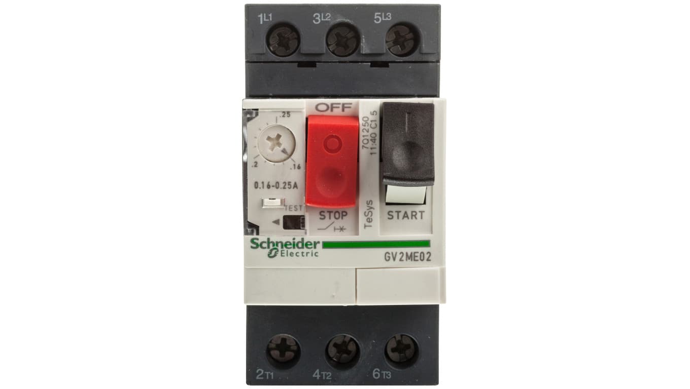 

Wyłącznik silnikowy 3P 0,06kW 0,16-0,25A GV2ME02