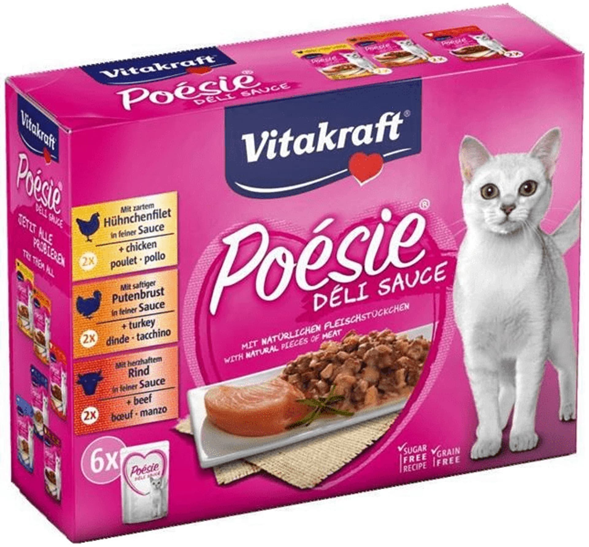 

VITAKRAFT POESIE DELI SAUCE MULTIPAK z mięsem dla kota 6x85g