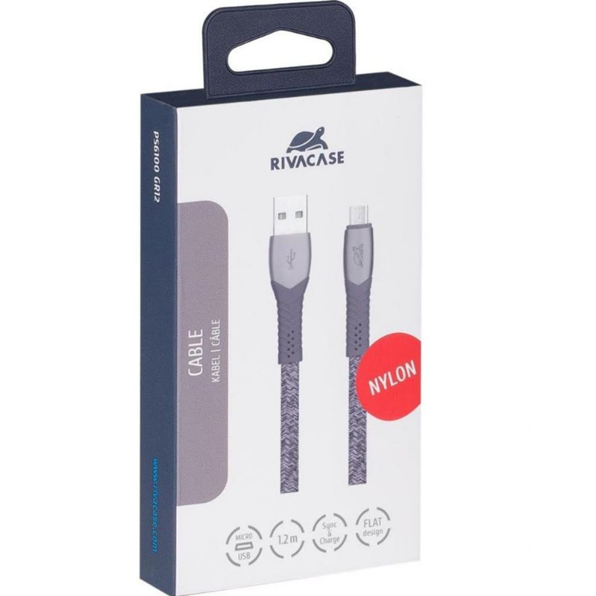 

Rivacase Kabel MicroUSB GR12 1,2m szary