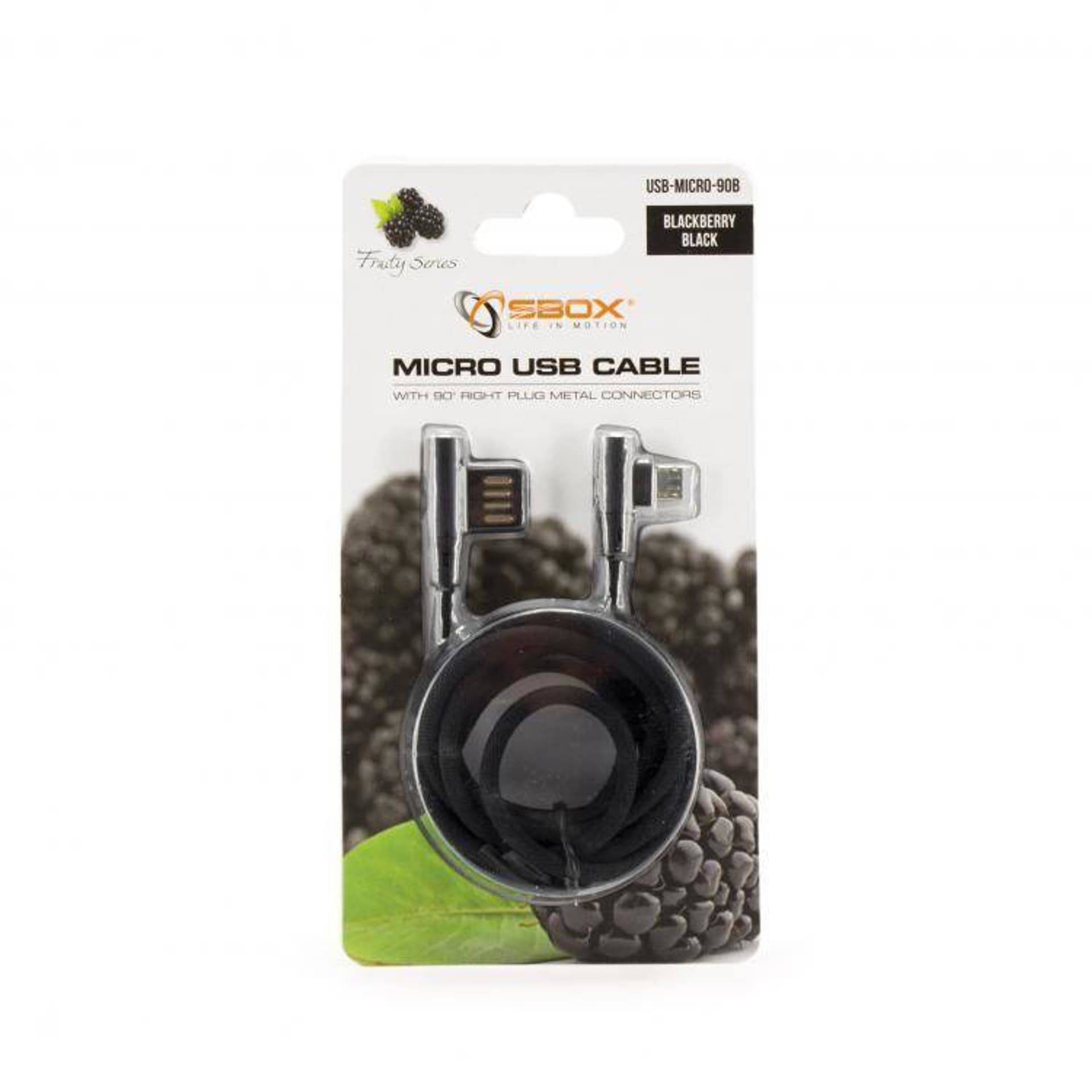 

SBOX Kabel MicroUSB USB-MICRO-90 1,5m 90° czarny