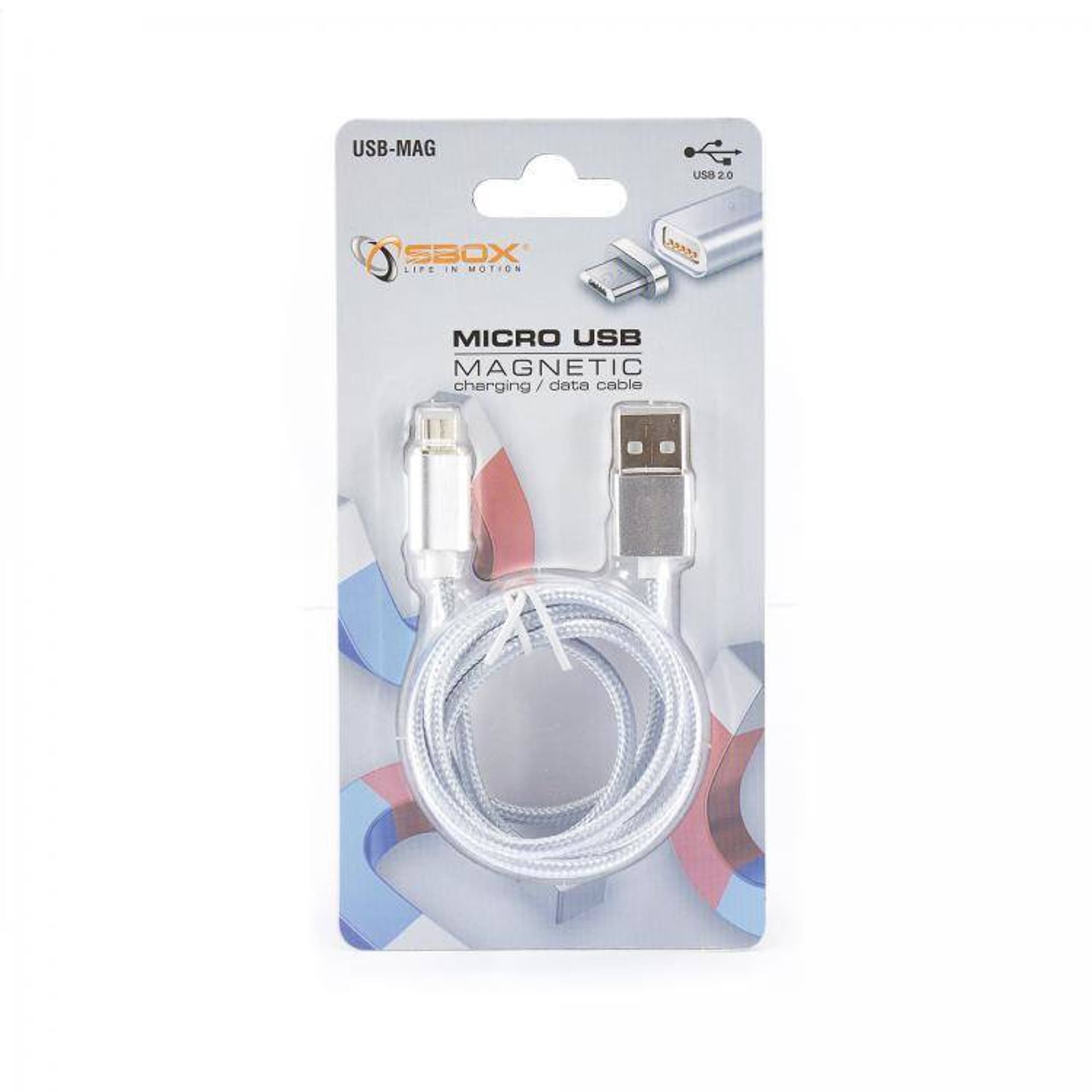 

SBOX Kabel magnetyczny MicroUSB 1m srebrny