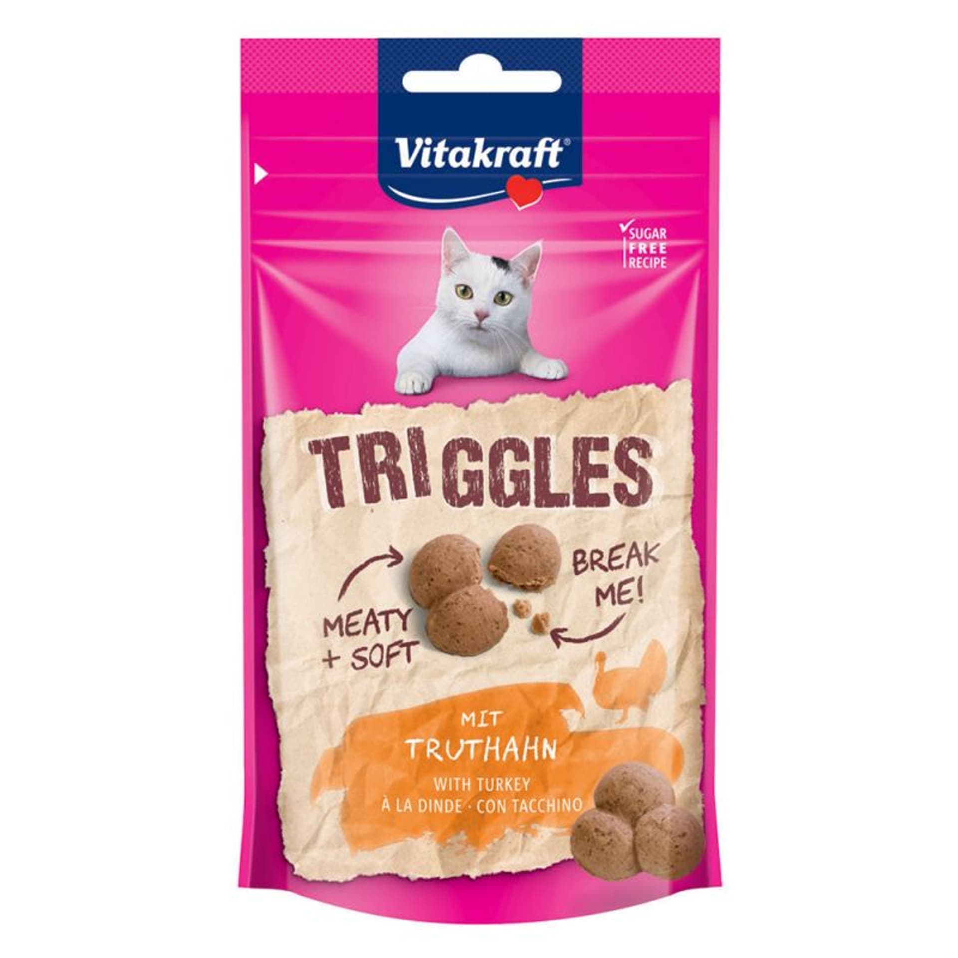 

VITAKRAFT TRIGGLES przysmak z indykiem dla kota 40g
