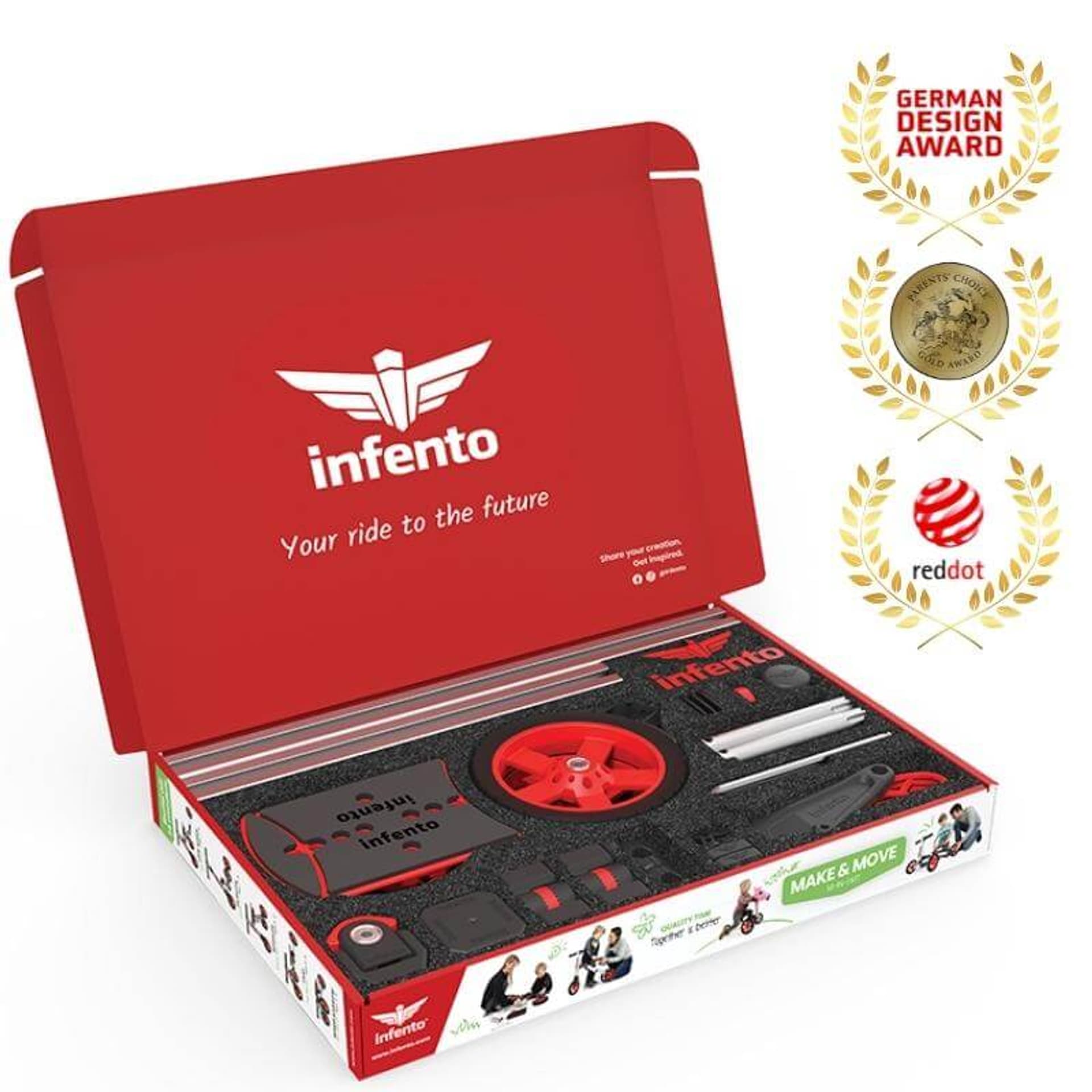 

Infento Zestaw konstrukcyjny Make&Move Kit 14w1 pojazdy dla dzieci