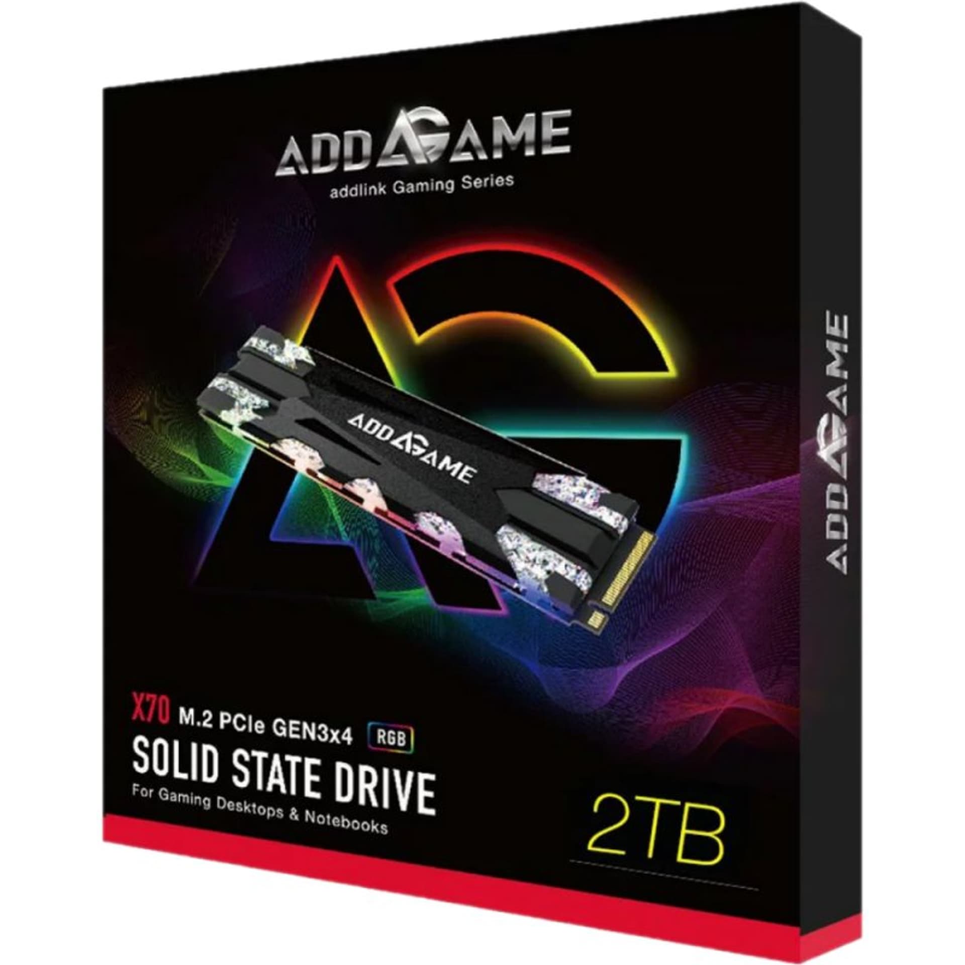 

ADDLINK dysk SSD 2TB M.2 2280 PCIe GEN3X4 NVMe RGB
