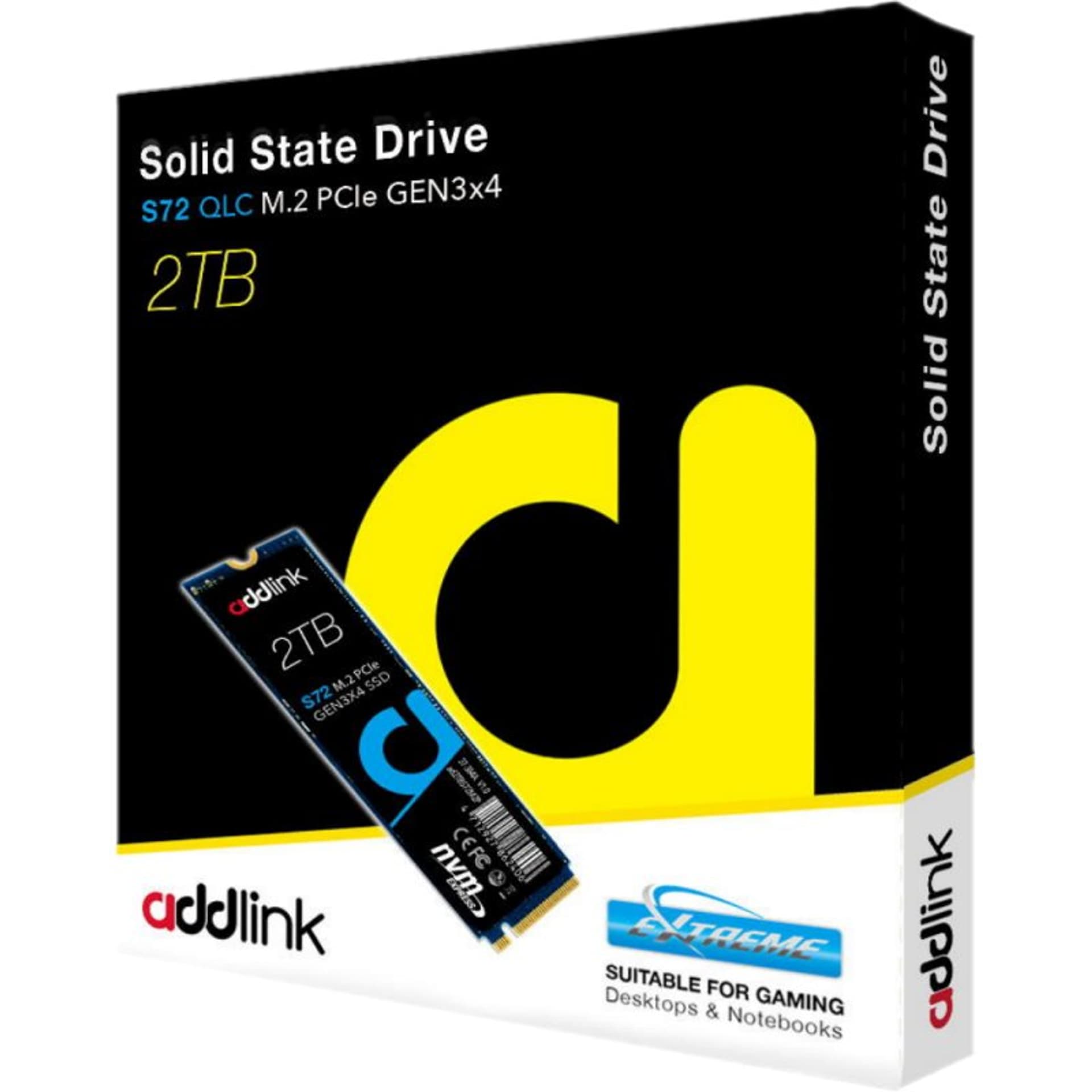 

ADDLINK dysk SSD 2TB M.2 2280 PCIe GEN3X4 NVMe QLC