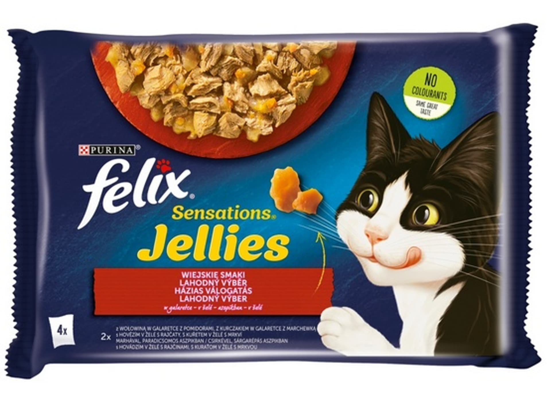 

FELIX SENSATIONS JELLIES Wiejskie smaki saszetki dla kota w galarecie (4x85g)