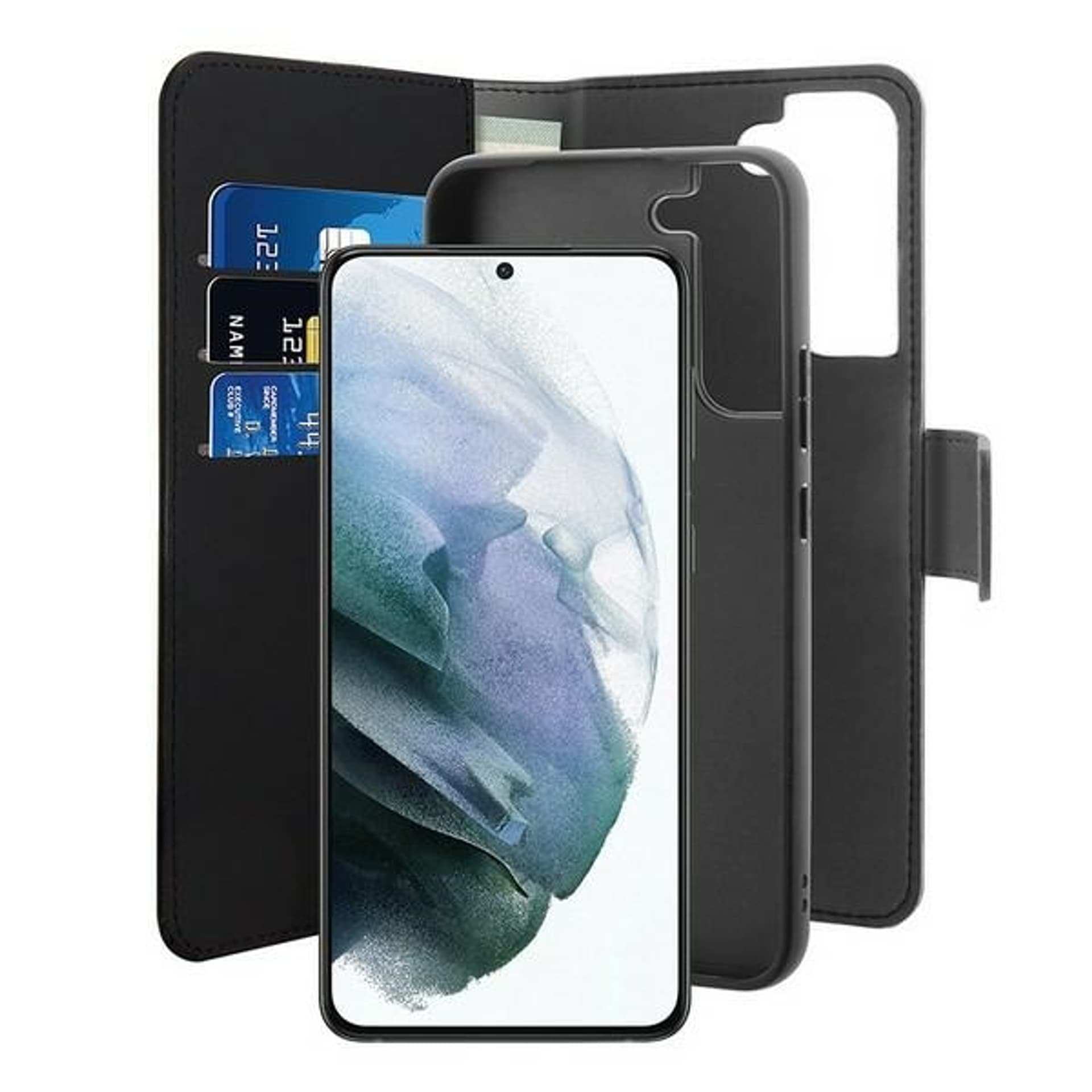 

Puro Wallet Detachable Samsung S22 G901 2w1 czarne/black SGS22BOOKC3BLK