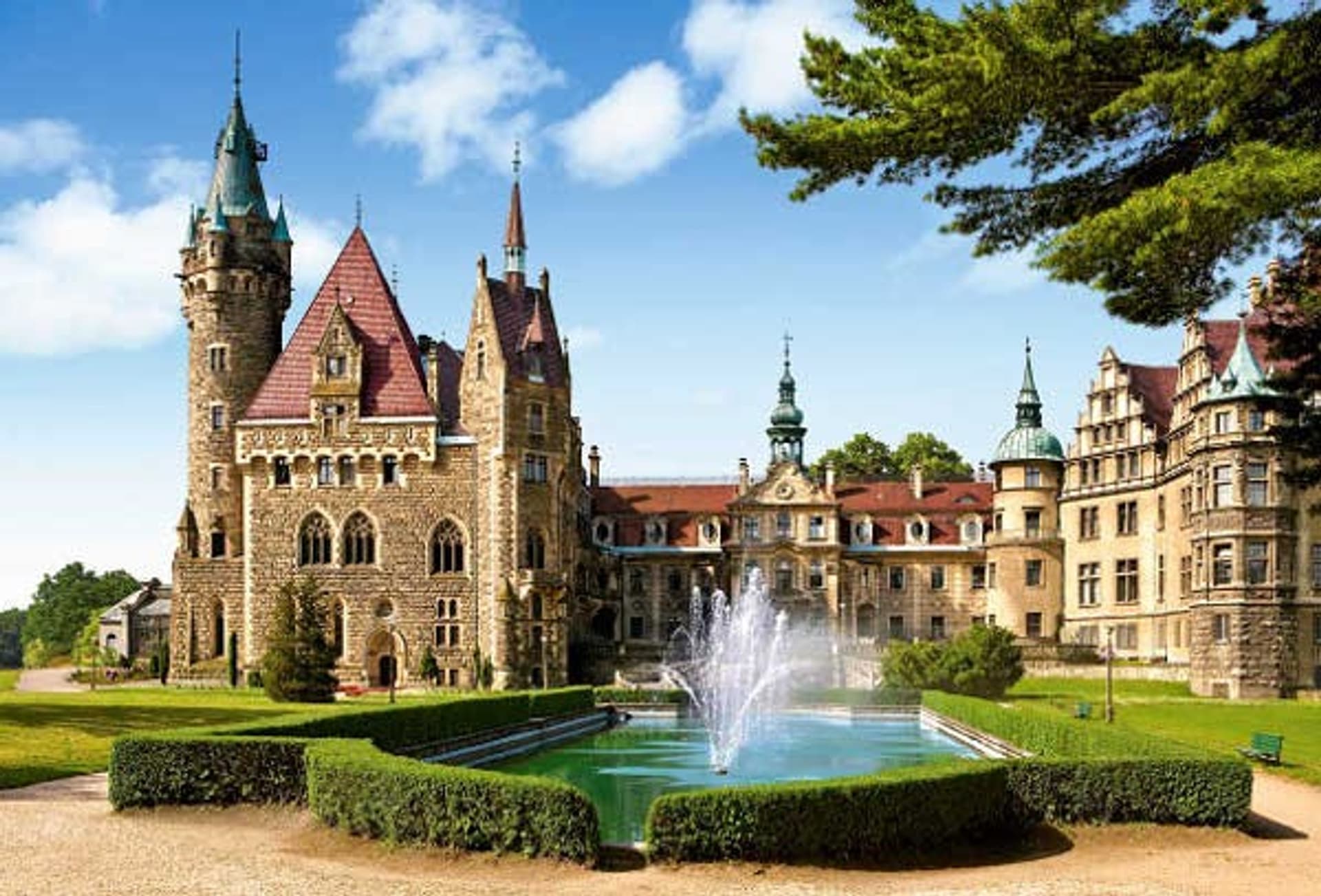 

Puzzle 1500 elementów Zamek Moszna, Polska