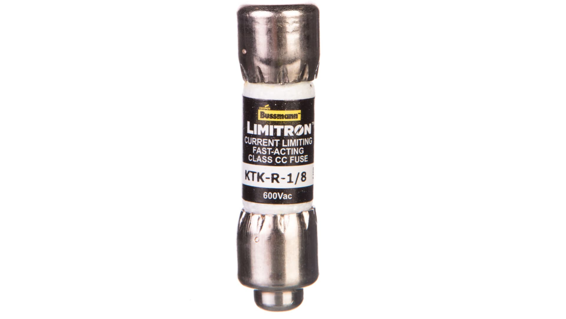 

Wkładka bezpiecznikowa cylindryczna 0,125A 600VAC klasa CC Limitron KTK-R-1-8