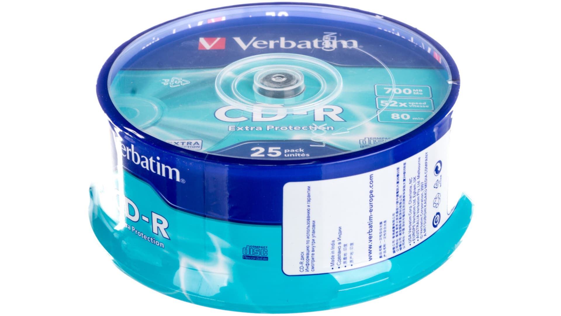 

CD-R VERBATIM 700 MB 52x Cake 25 szt.