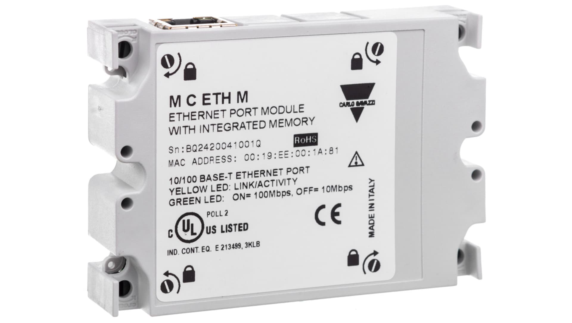 

Moduł komunikacyjny Modbus TCP/IP (Ethernet) ze zintegrowaną pamięcią tylko do analizatora WM40 MCETHM, Ethernet) ze zintegrowaną pamięcią tylko do analizatora wm40 mceth