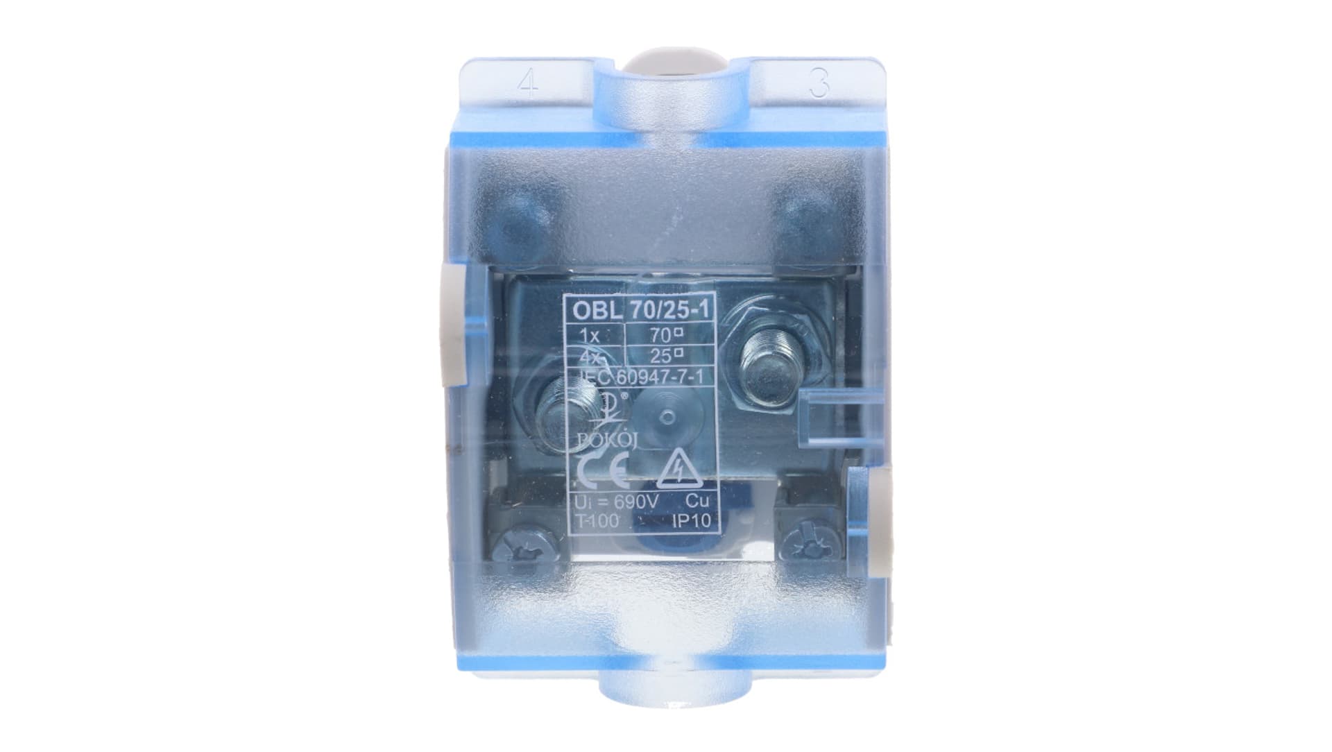 

Odgałęźnik instalacyjny 1P 1x70mm2/4x25mm2 niebieski OBL 70/25-1 R35RW-01040000403 /10szt./
