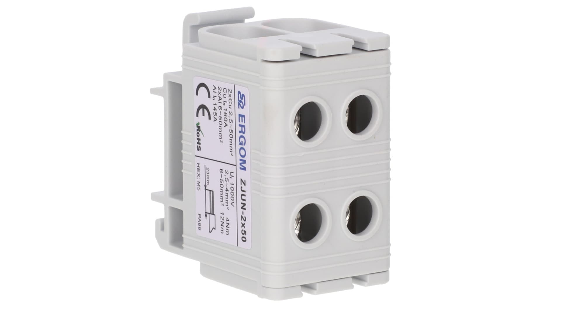 

Złączka szynowa 1-torowa ZJUN-2x50 szara R34RR-07010021103 /6szt./
