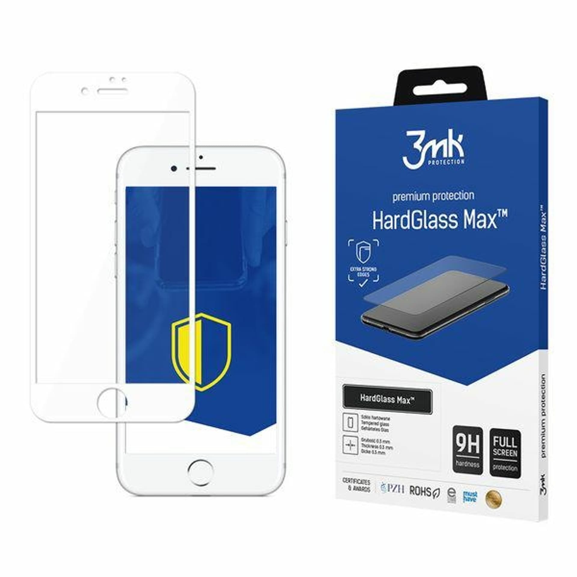 

3MK HardGlass Max iPhone 7 Plus biały white, FullScreen Glass