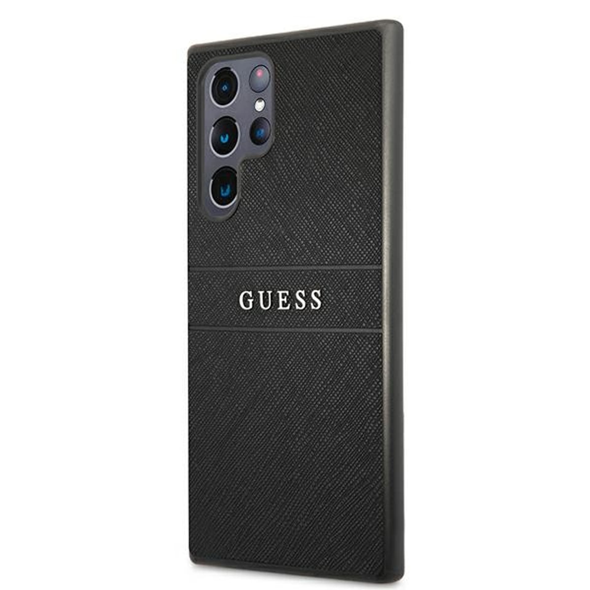 

Guess GUHCS22LPSASBBK S22 Ultra S908 czarny/black Saffiano Stripe