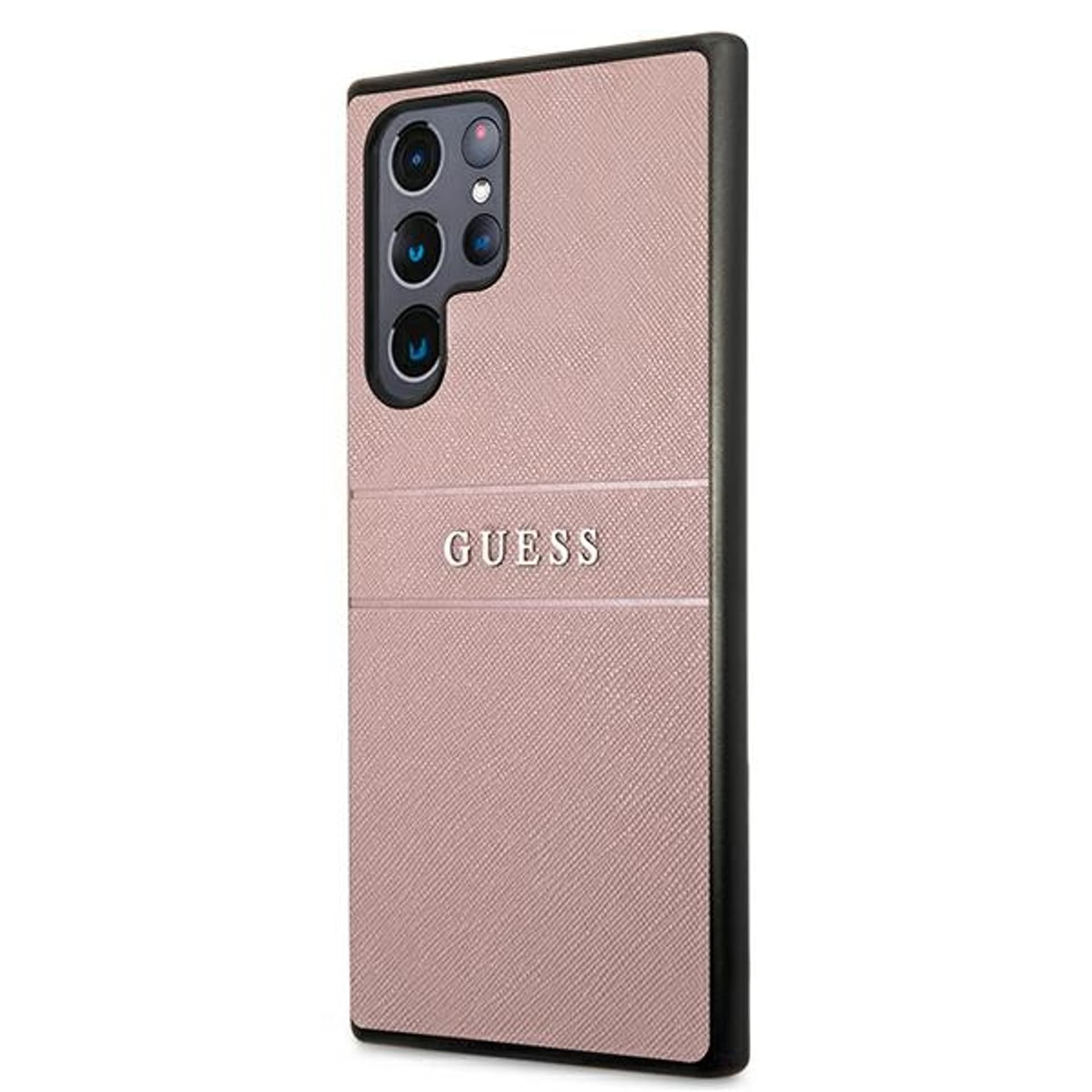 

Guess GUHCS22LPSASBPI S22 Ultra S908 różowy/pink Saffiano Stripe