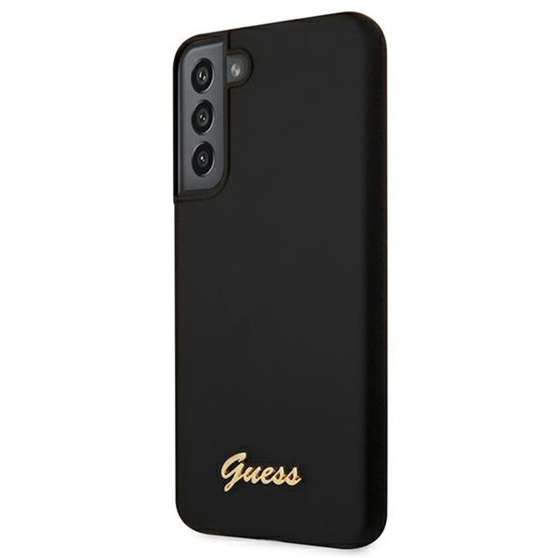

Guess GUHCS22MLSLMGBK S22+ S906 czarny/black hardcase Silicone Script Metal Logo