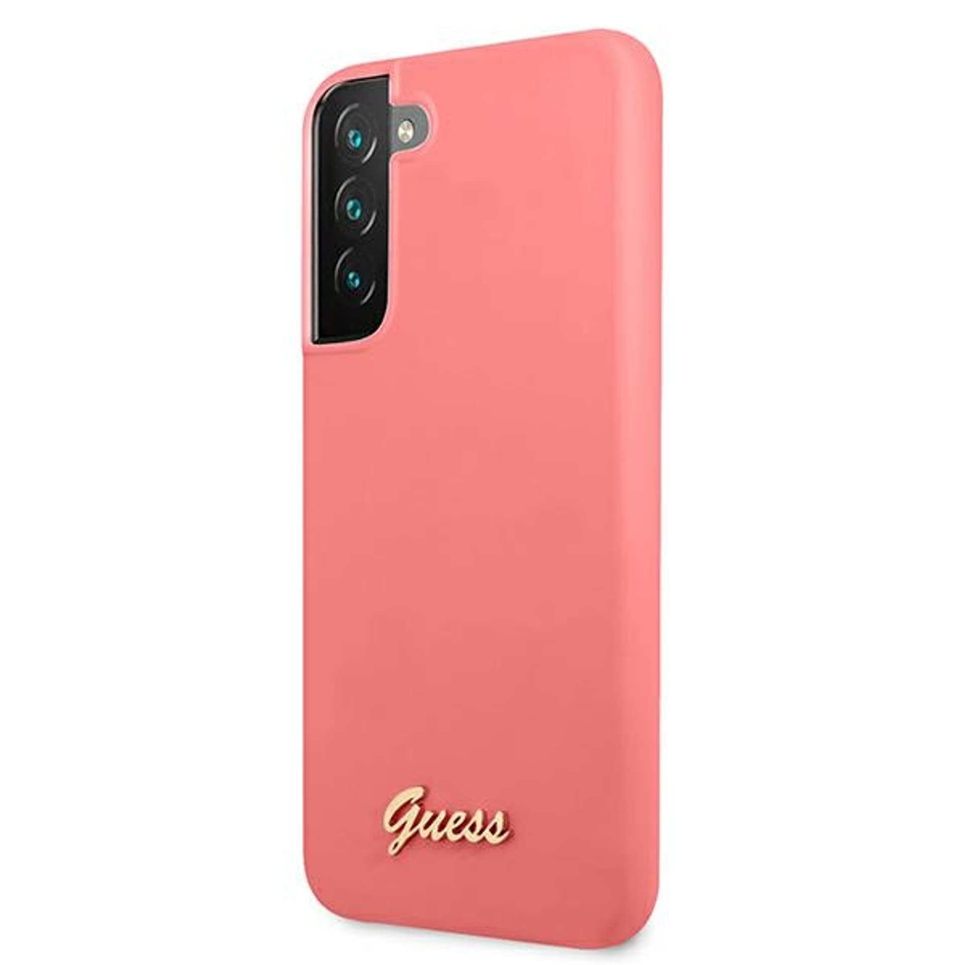 

Guess GUHCS22SLSLMGFU S22 S901 fuksja/fuchsia hardcase Silicone Script Metal Logo