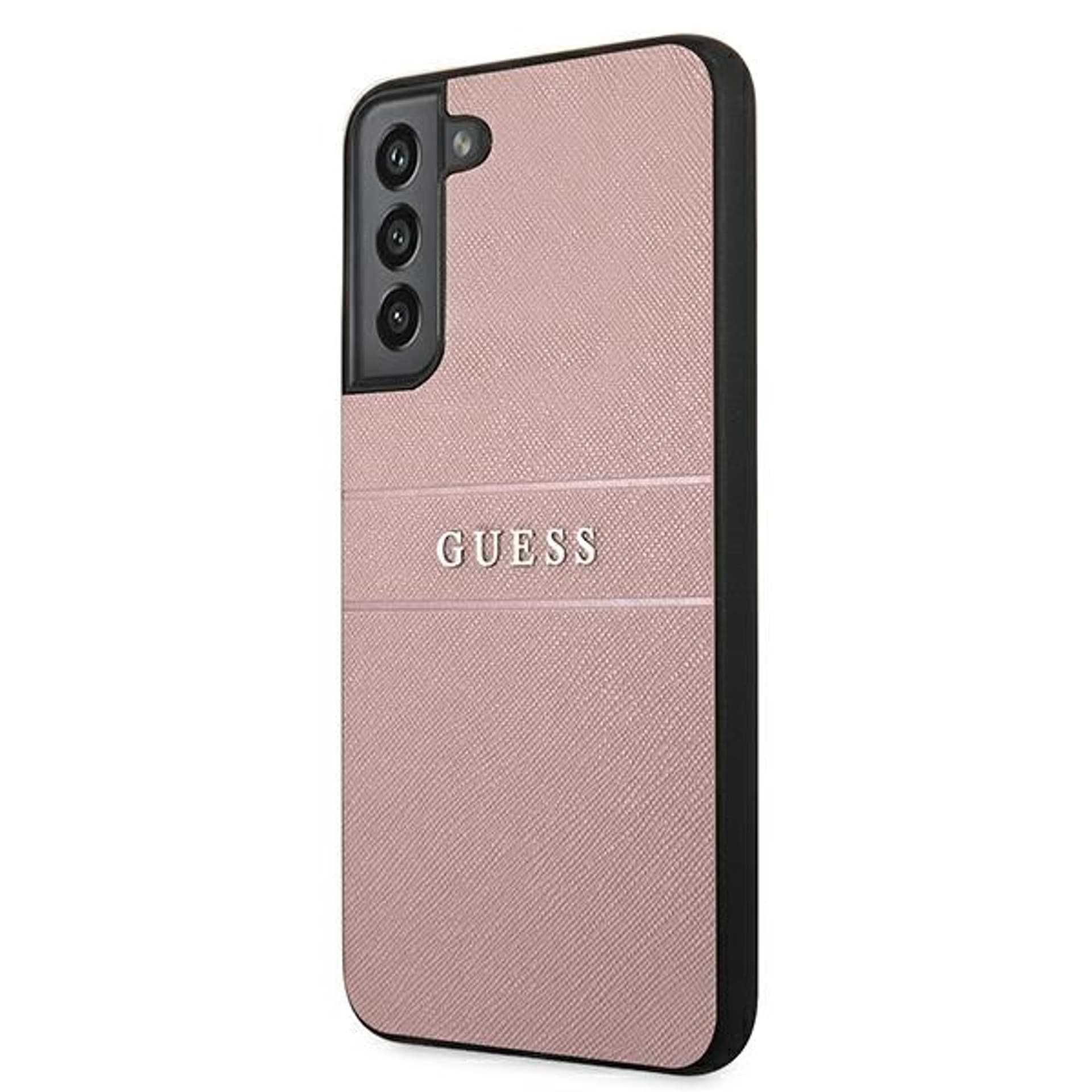 

Guess GUHCS22SPSASBPI S22 S901 różowy/pink Saffiano Stripe