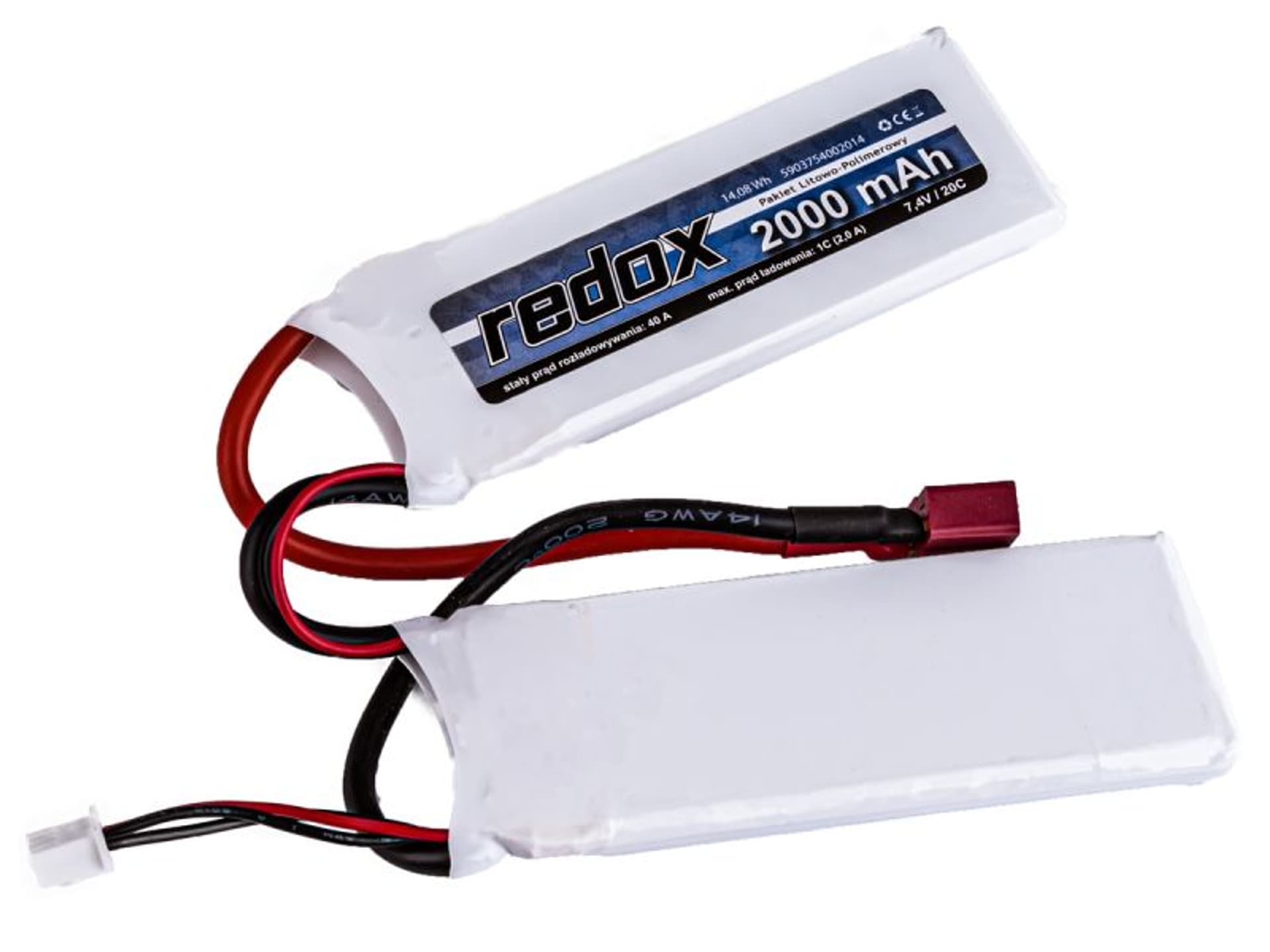 

Redox ASG 2000 mAh 7,4V 20C (rozdzielony) (1+1) - pakiet LiPo, 1+1) - pakiet lip