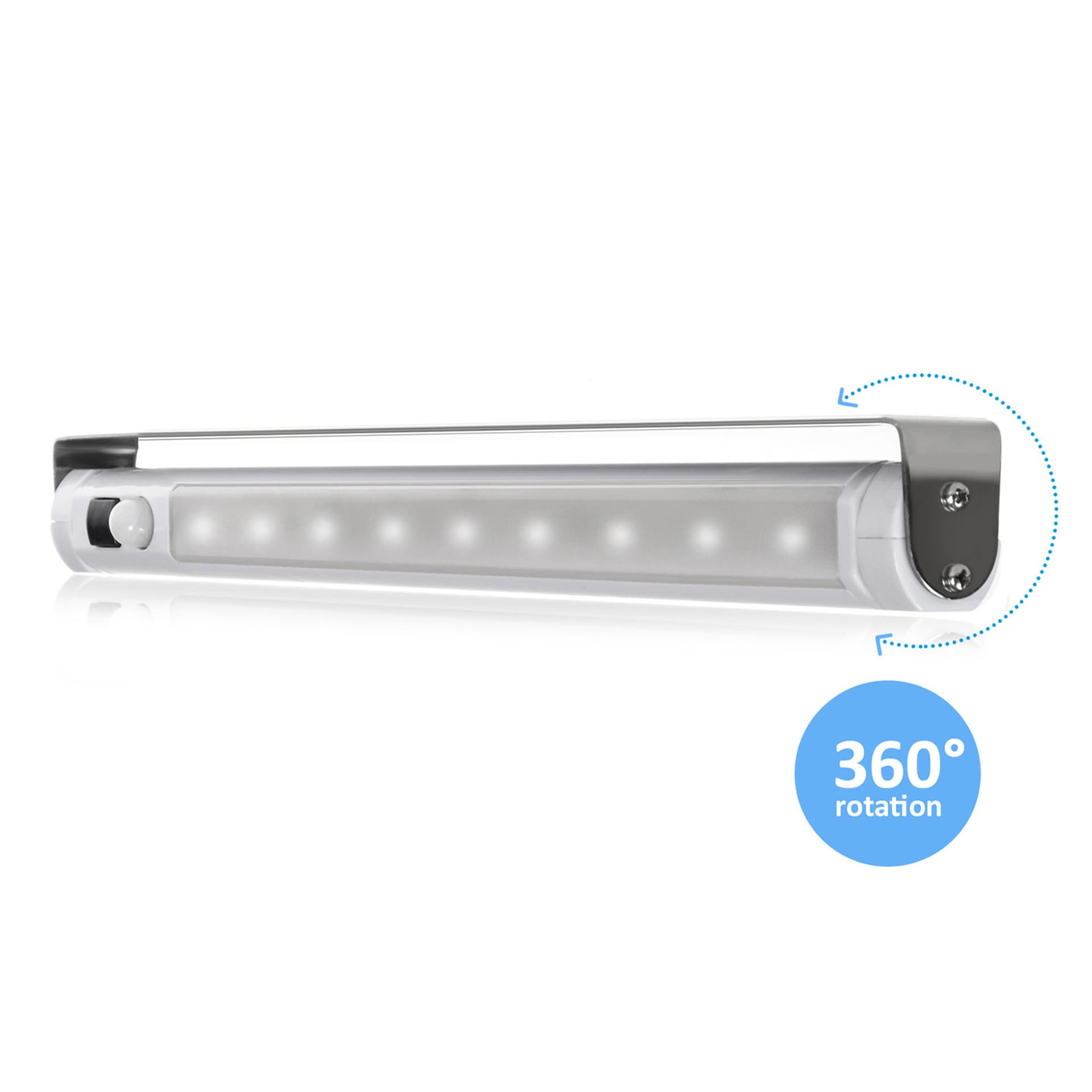 

Lampa kuchenna LED Maclean, podszafkowa 9 SMD, na baterie, czujnik PIR on/off, MCE166