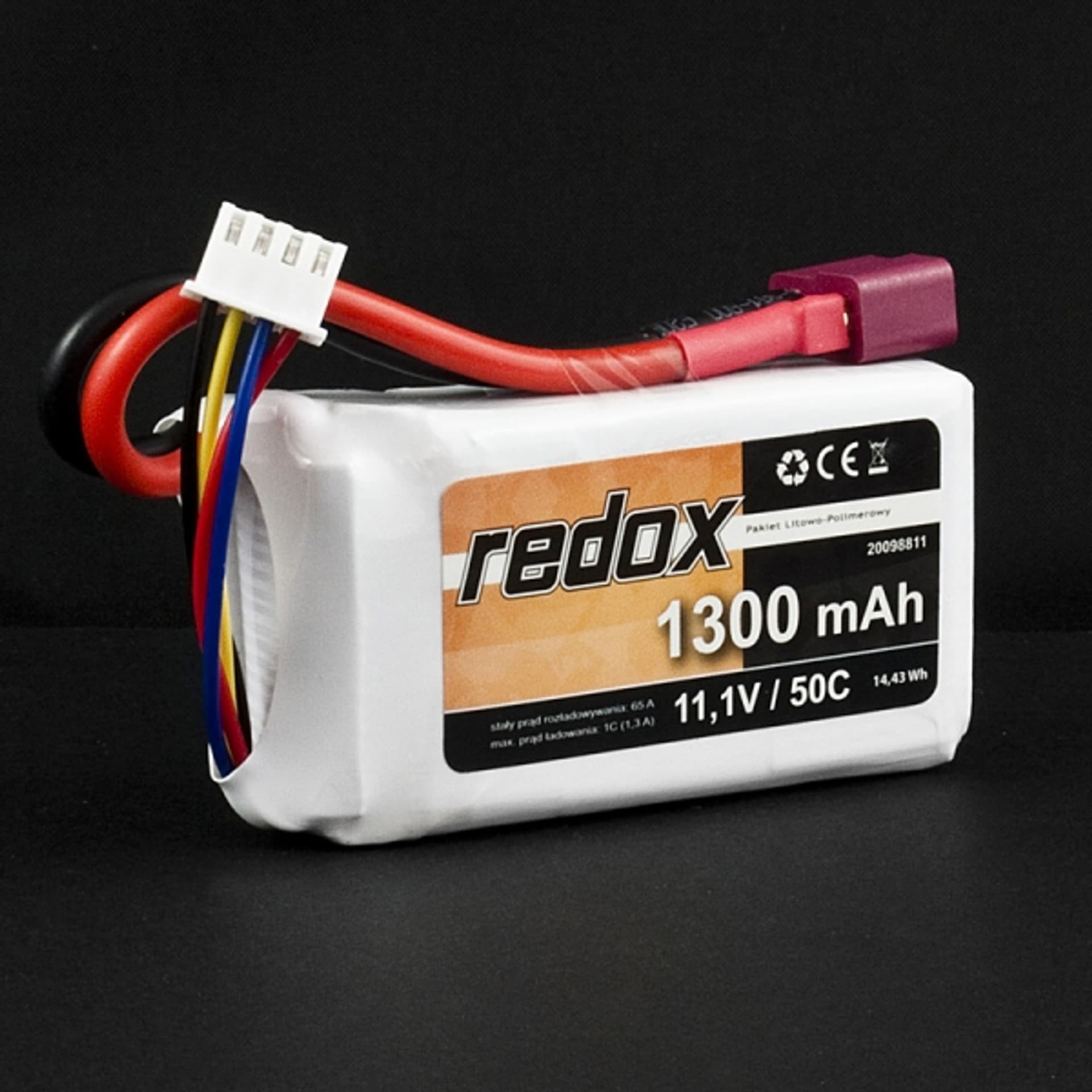 

Redox 1300 mAh 11,1V 50C - pakiet LiPo