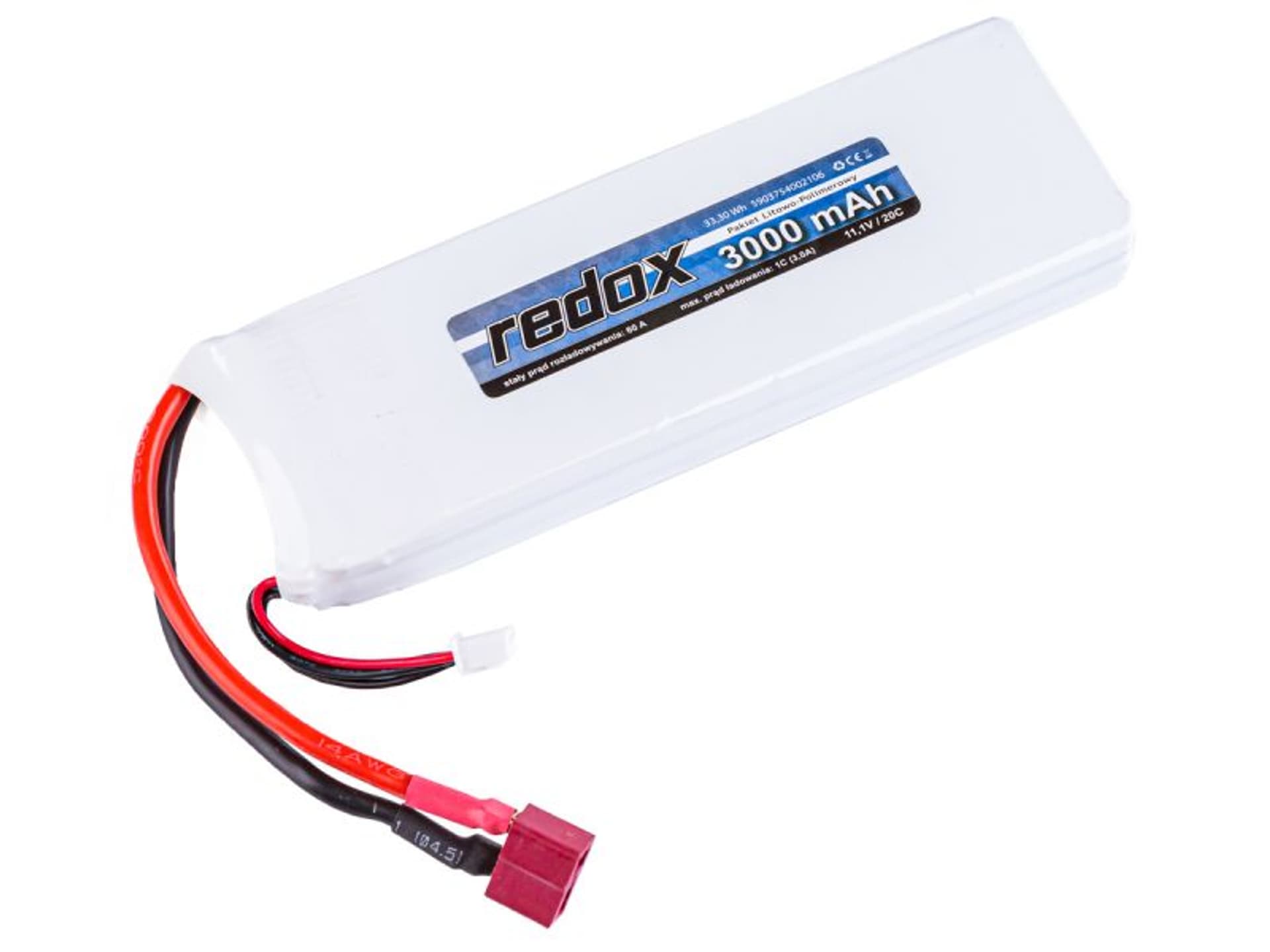 

Akumulator Redox ASG 3000 mAh 11,1V 20C (scalony) - pakiet LiPo, Scalony) - pakiet lip