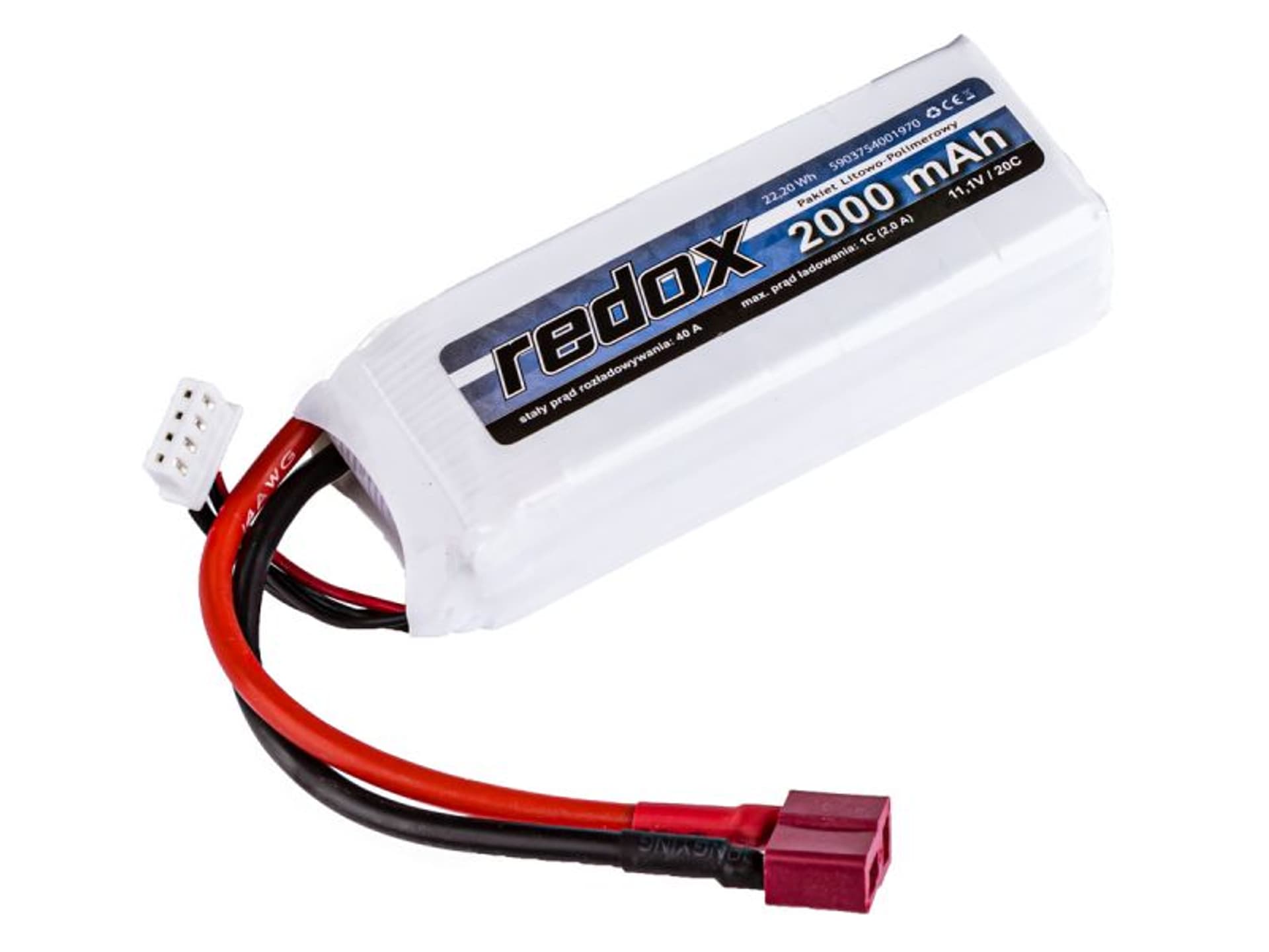 

Redox ASG 2000 mAh 11,1V 20C (scalony) - pakiet LiPo, Scalony) - pakiet lip