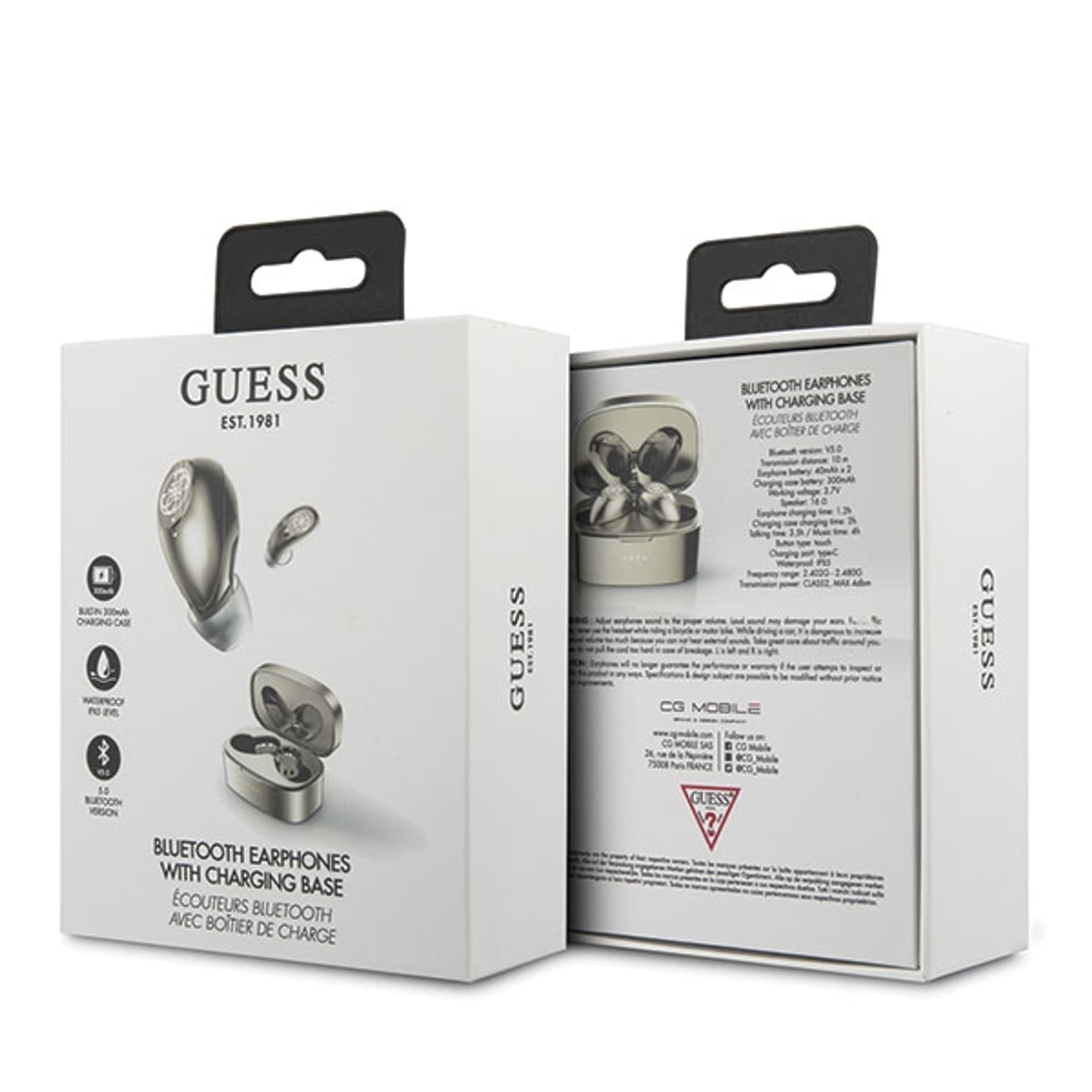 

Guess słuchawki Bluetooth GUTWSJL4GGO TWS + stacja dokująca złoty/gold 4G