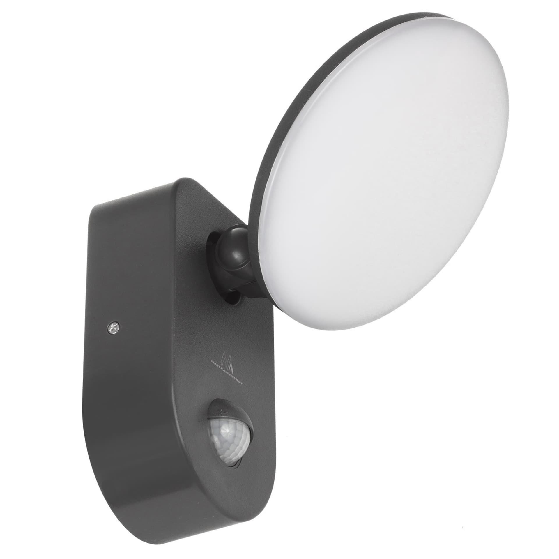 

Lampa LED z czujnikiem PIR Maclean, ścienna, z czujnikiem PIR, PC+ALU, 15W, 1100lm, IP65, Neutral White 4000K, szara, MCE367