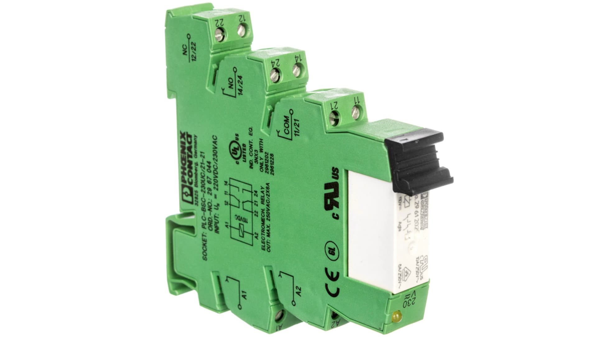 

Przekaźnik interfejsowy 2P 6A 230V AC/220V DC PLC-RSC-230UC/21-21 2967099