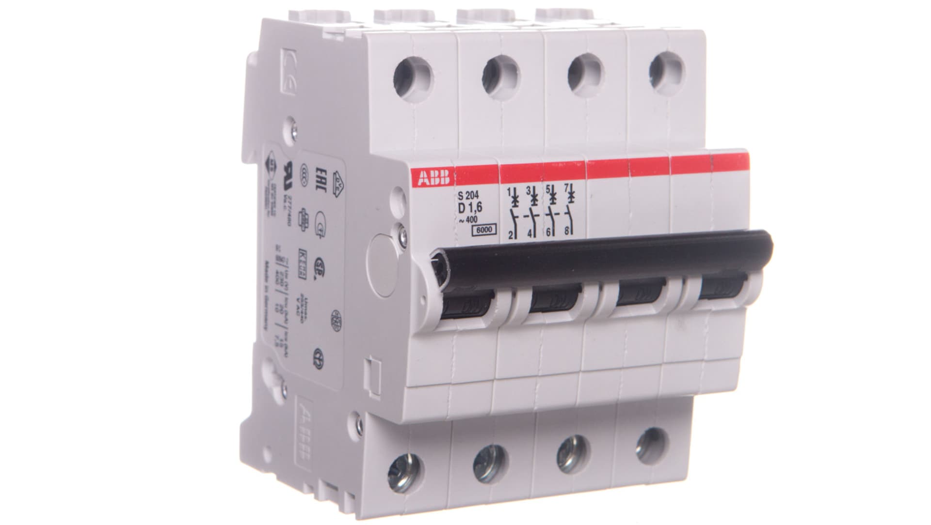 

Wyłącznik nadprądowy 4P D 1,6A 6kA AC S204-D1,6 2CDS254001R0971