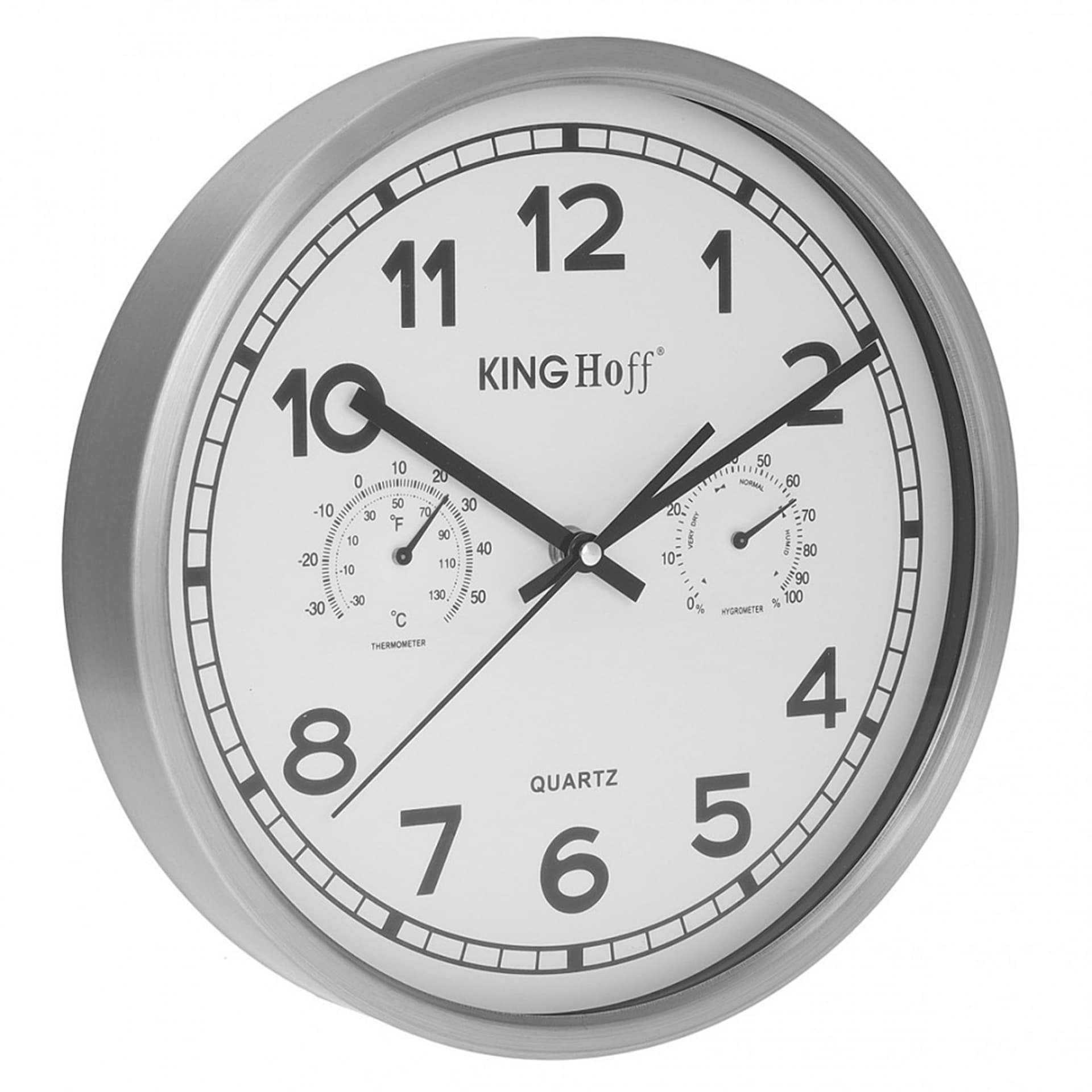 

ZEGAR ŚCIENNY 30cm KINGHOFF KH-5027 TERMOMETR
