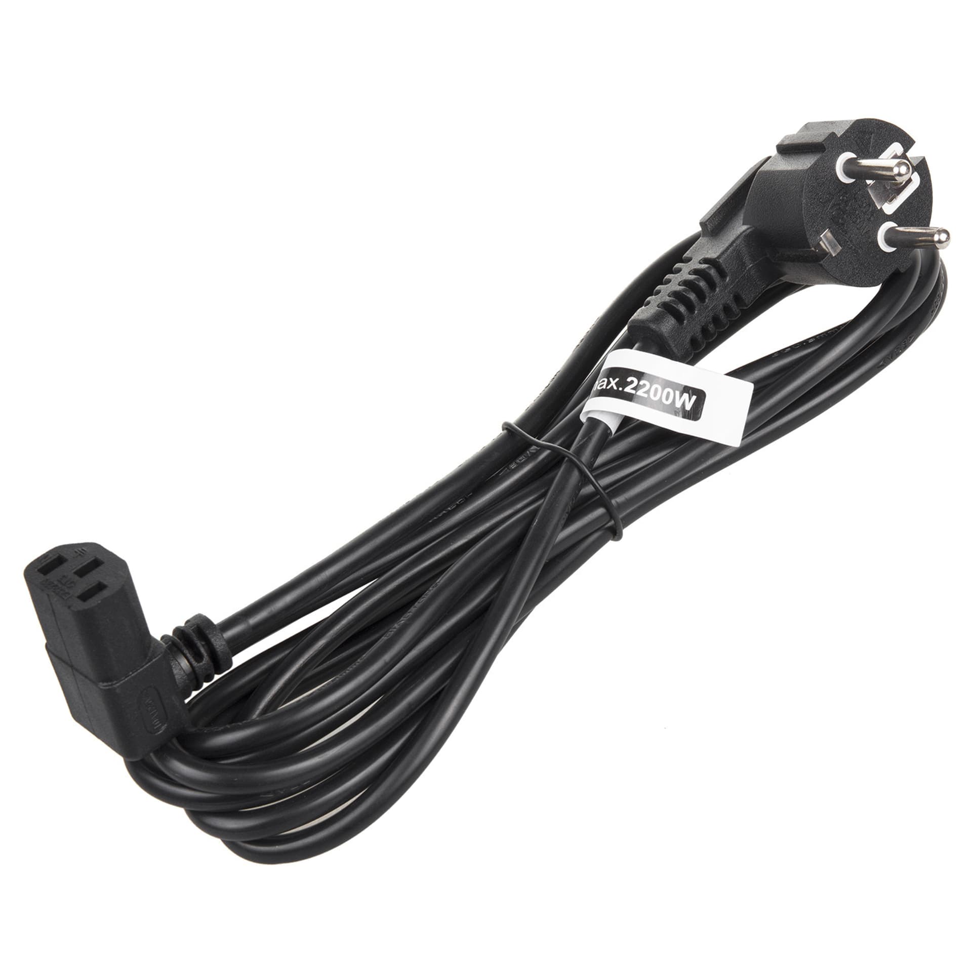

Kabel zasilający Maclean, kątowy, 3 pin, wtyk EU, 1.5m, MCTV-851