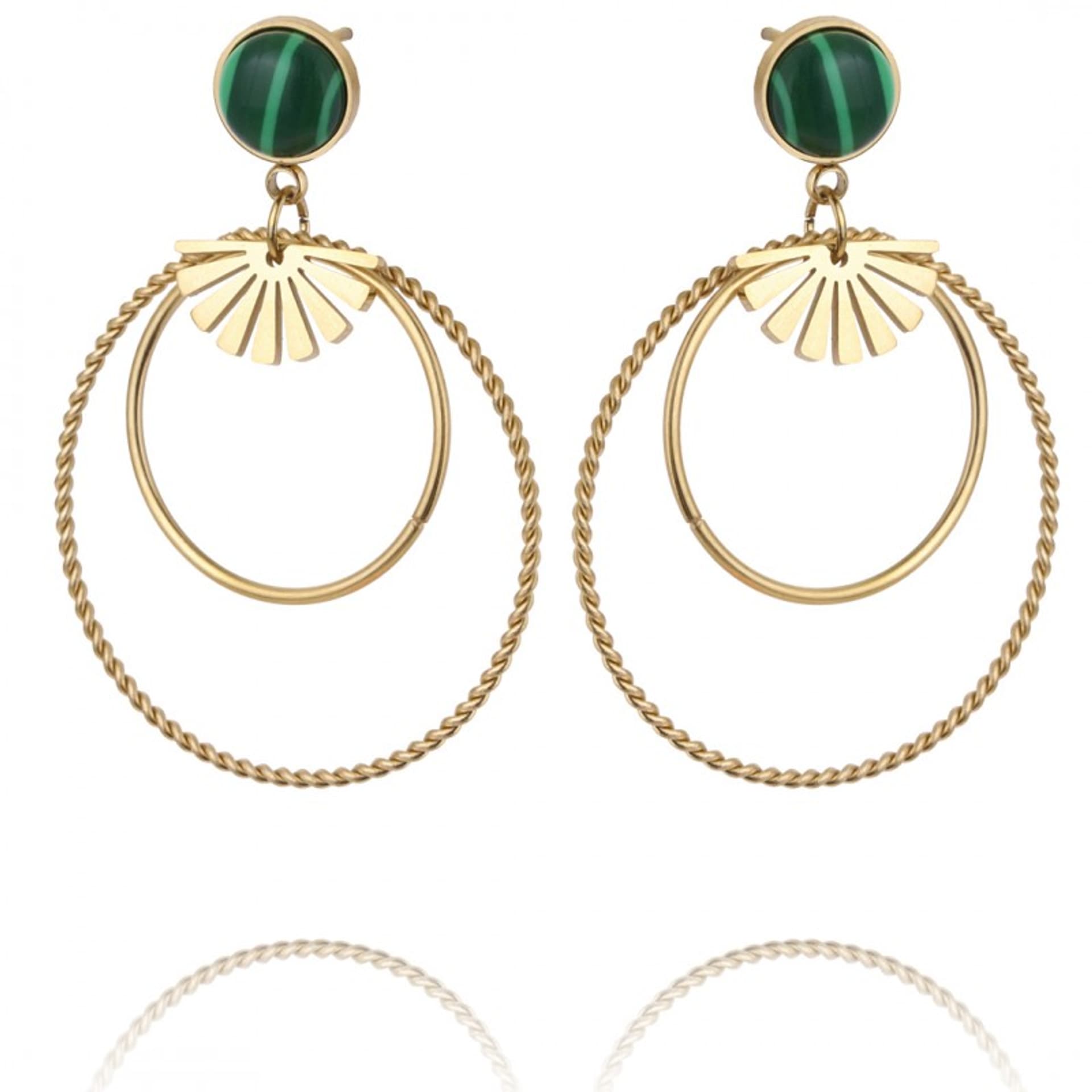 

Kolczyki ze stali szlachetnej pozłacanej KST2434