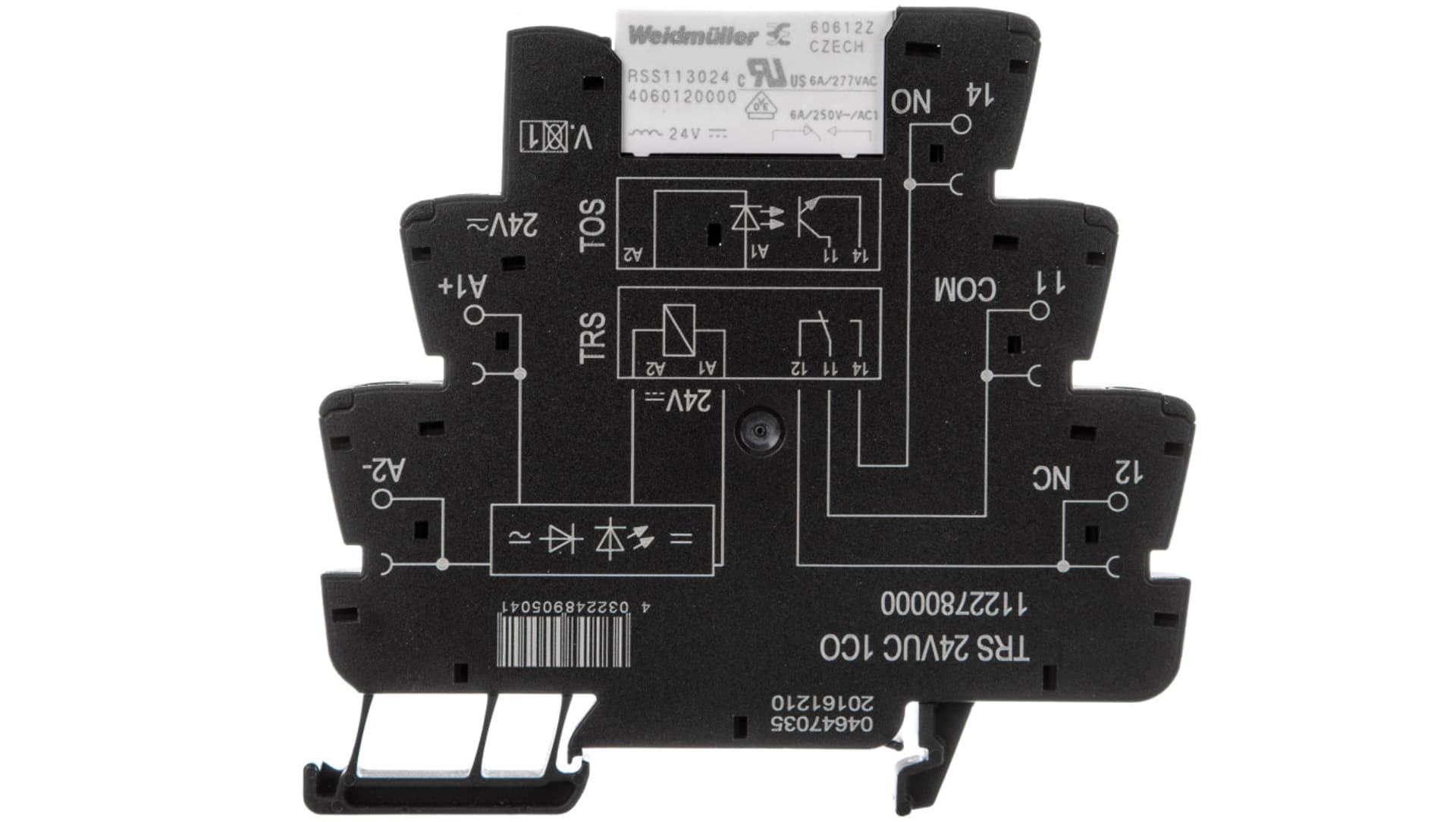 

Przekaźnik przemysłowy 1P 6A 24V AC/DC TRS 24VUC 1CO 1122780000