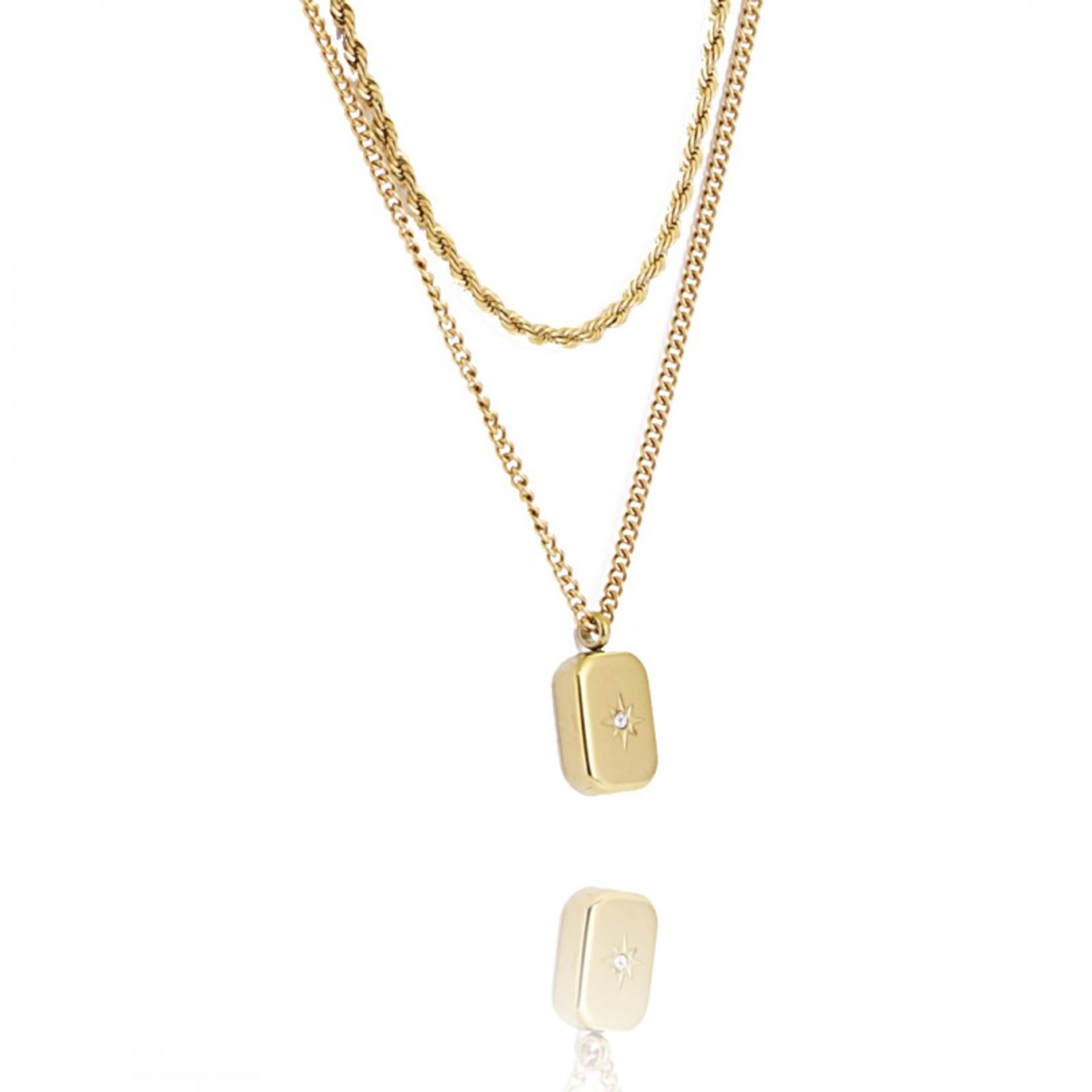 

Naszyjnik stal chirurgiczna pozłacana 14k gold NST1367