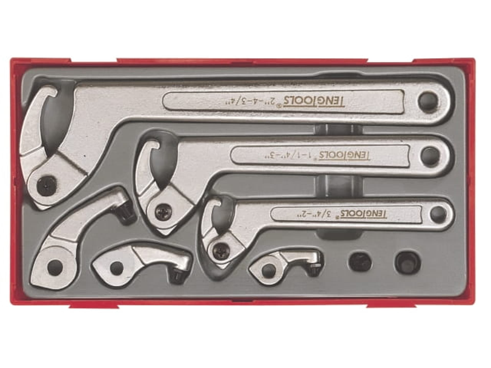 

8-elementowy zestaw kluczy hakowych Teng Tools TTHP08