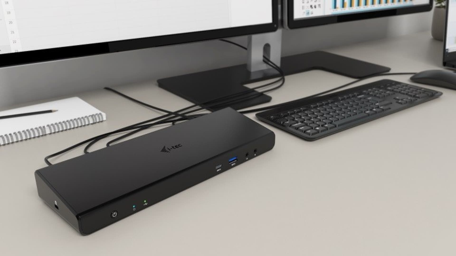 

Stacja dokująca USB 3.0 / USB-C / Thunderbolt 3 Dual Display + Zasilacz 100W