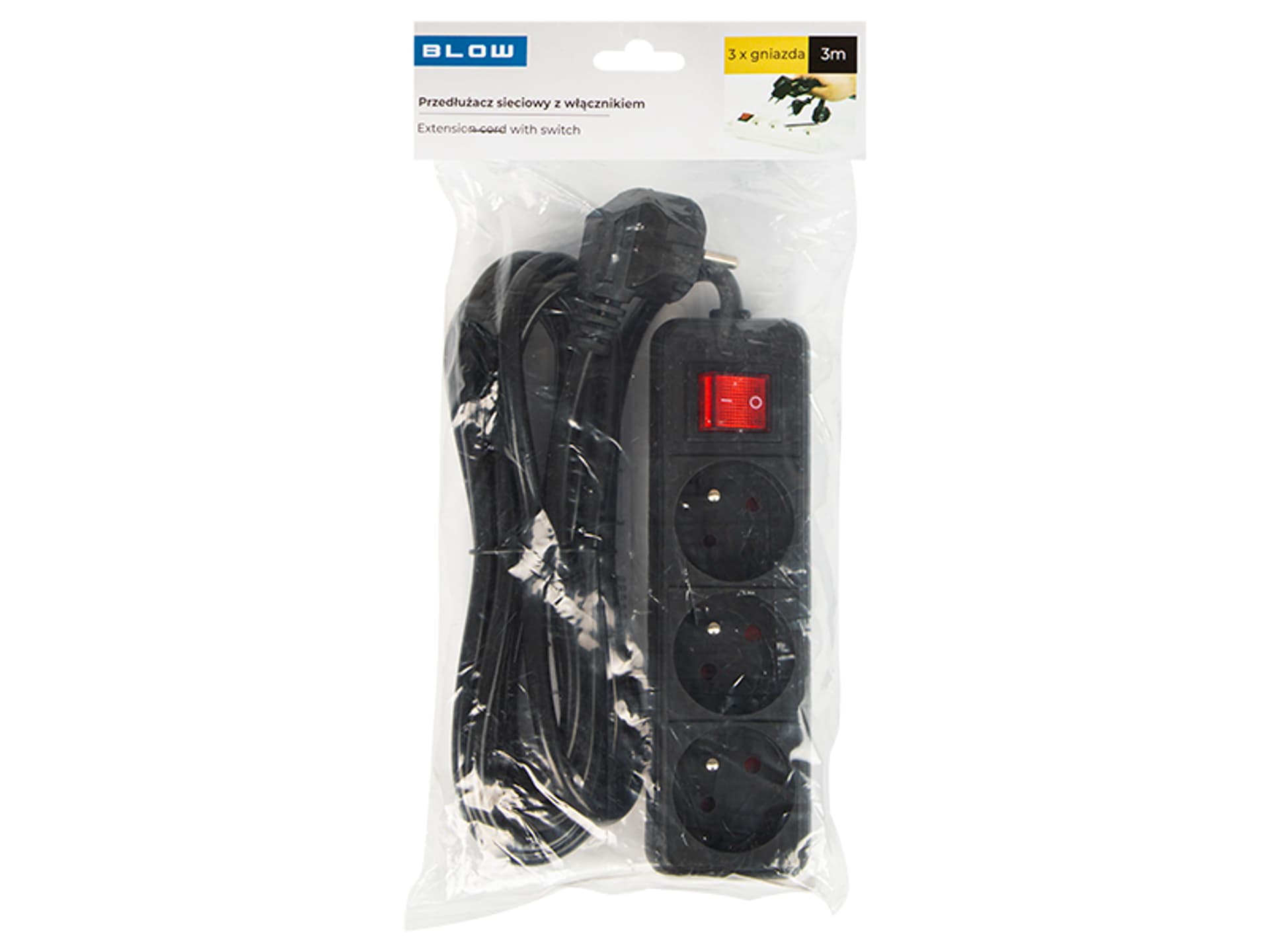 

Przedłużacz PR-370WSP 3m 3Gu 3x1,5czarny (1PH)