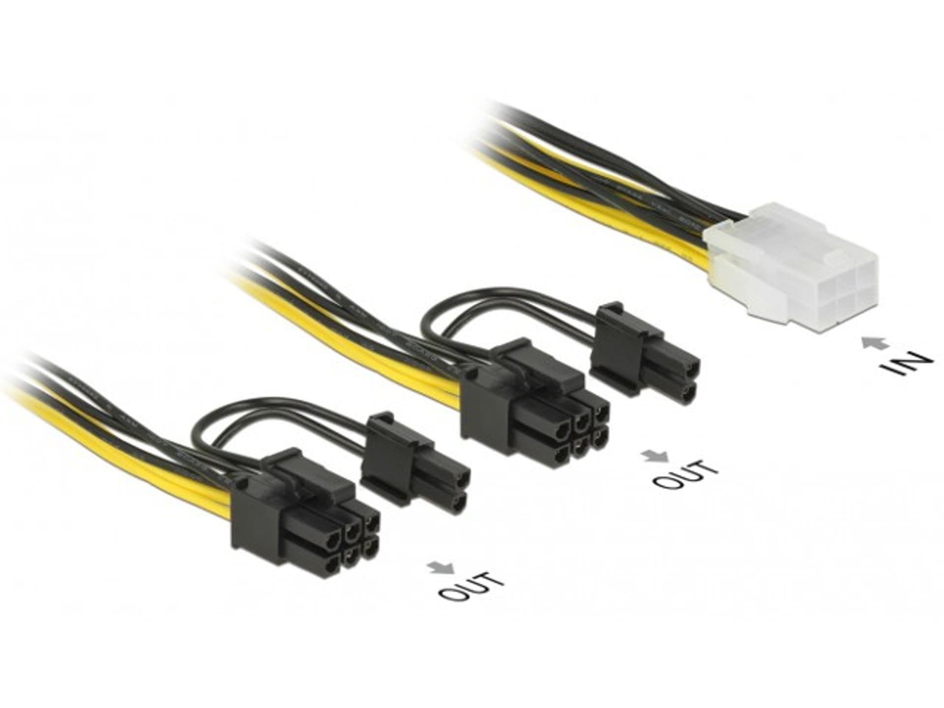 

Kabel rozdzielacz zasilania PCI Express 6Pin/2x PCI Express 8PIN 15cm