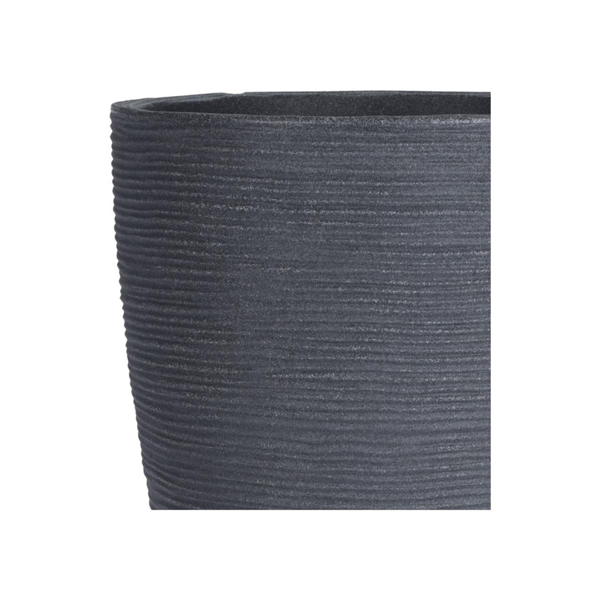 

Donica Ribbed okrągła szara 43 cm