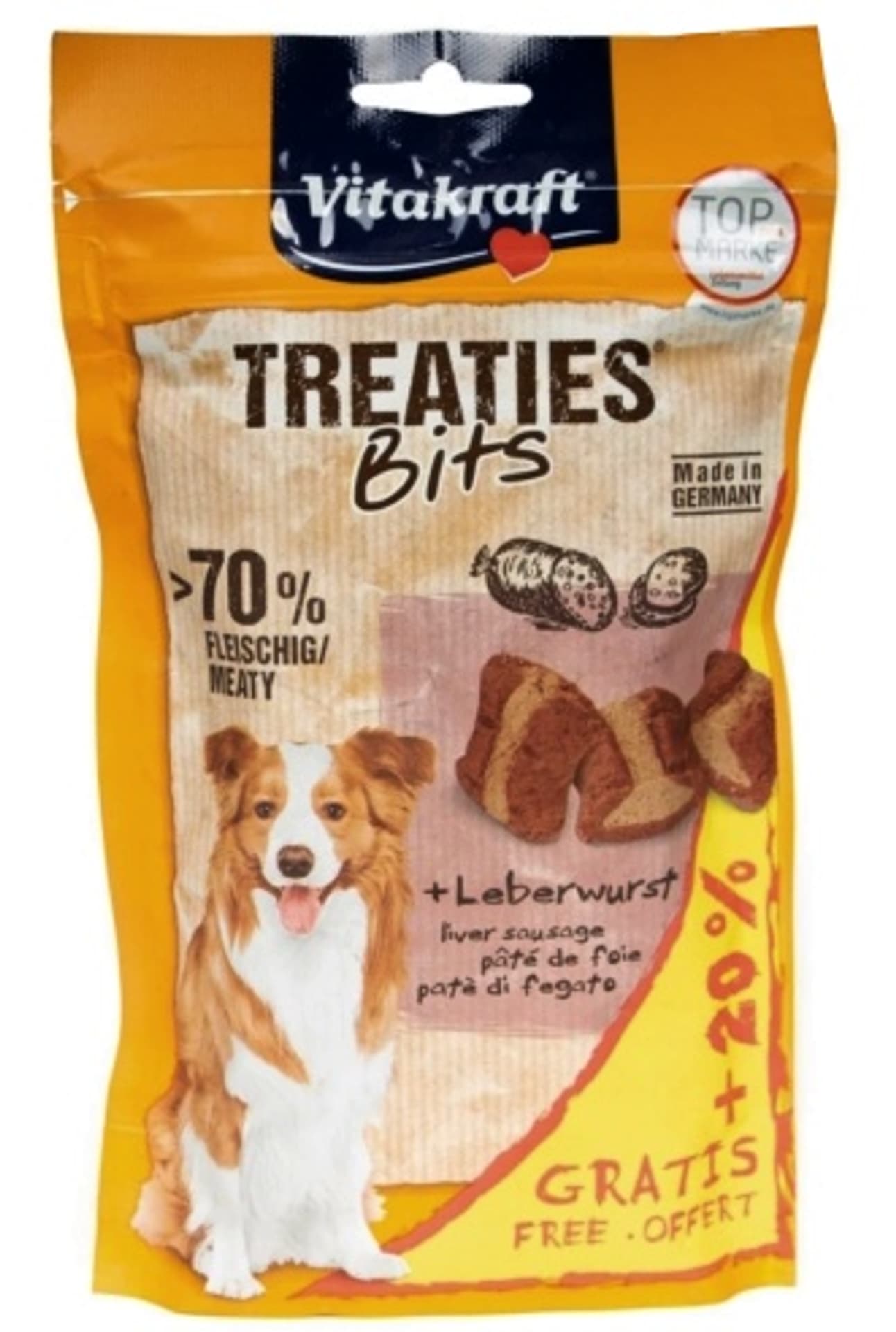 

VITAKRAFT TREATIES BITS wątróbka 120g +20% gratis przys d/psa